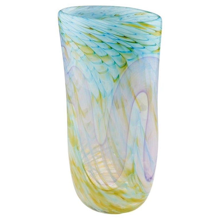 Large Art Glass Open Vase c2000 For Sale at 1stDibs