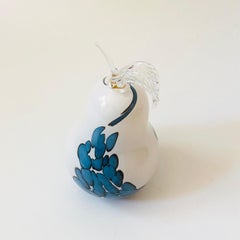 Large Art Glass Pear by Zorza Poland