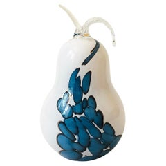 Large Art Glass Pear by Zorza Poland