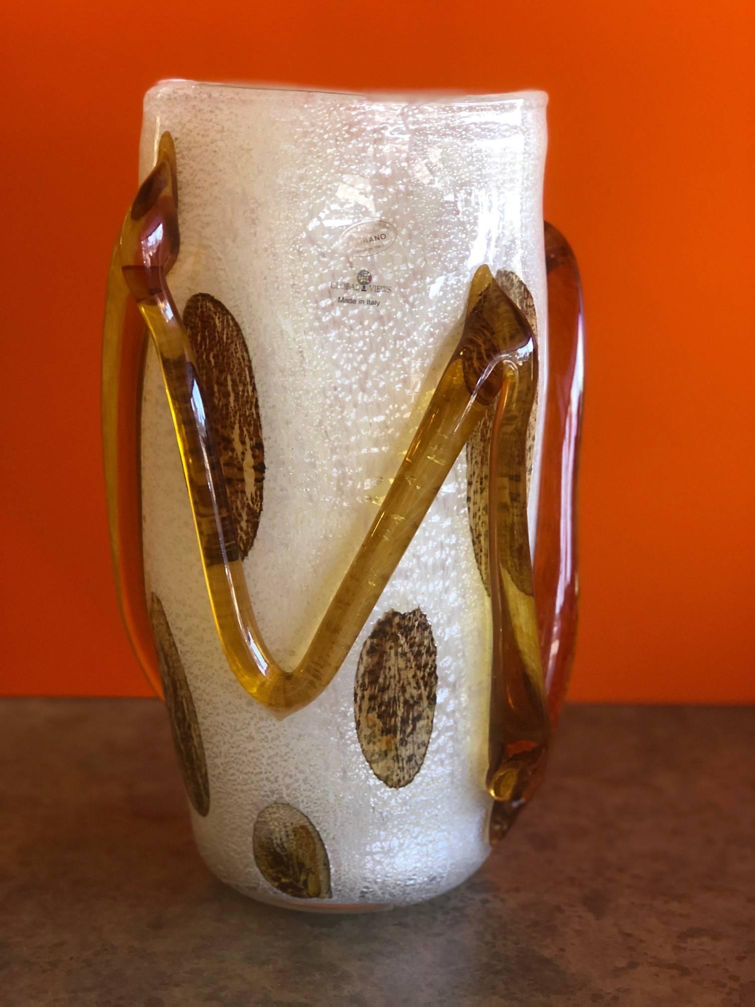 vetro eseguito murano glass vase