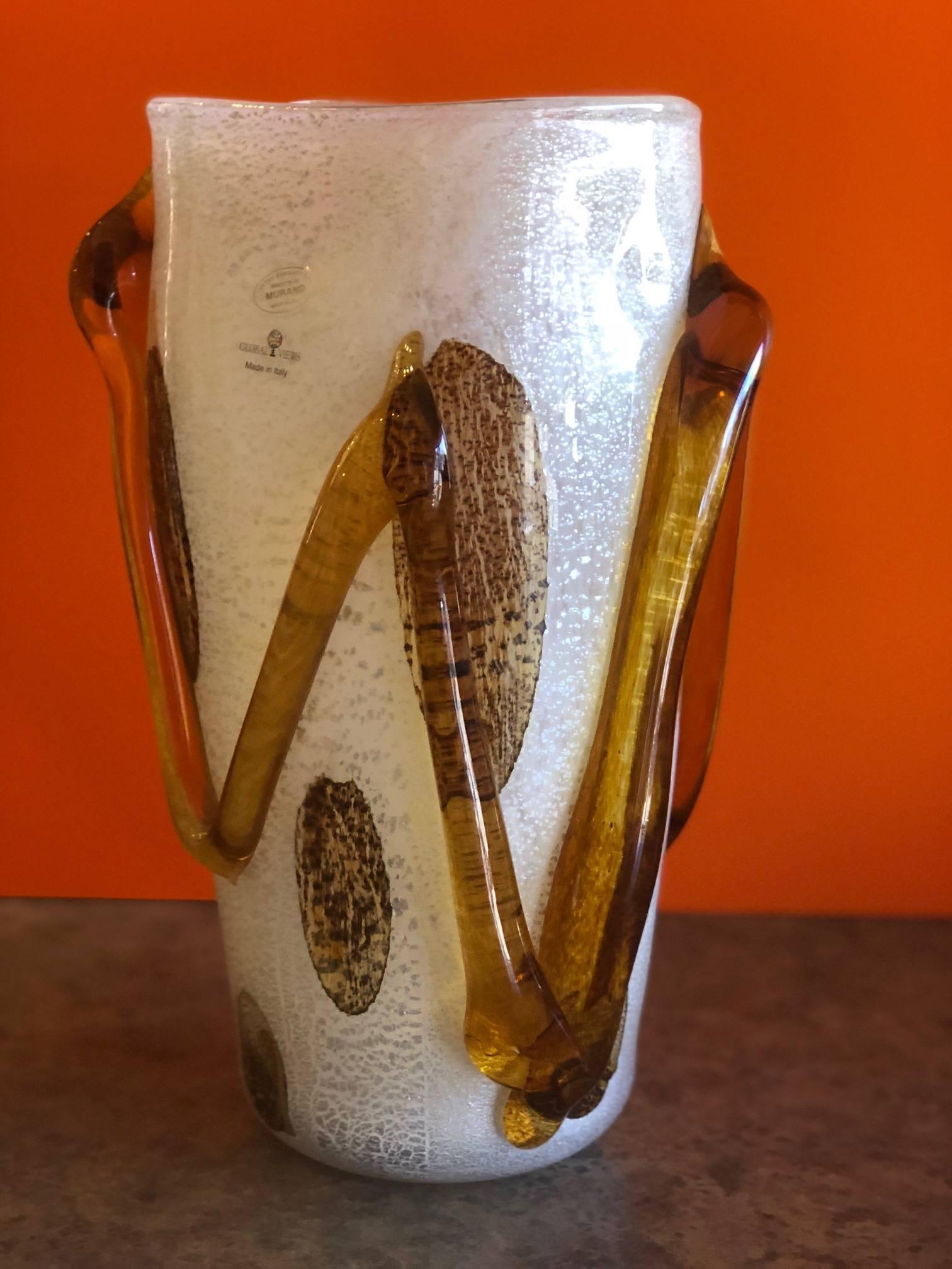 Modern Large Art Glass Vase by Murano