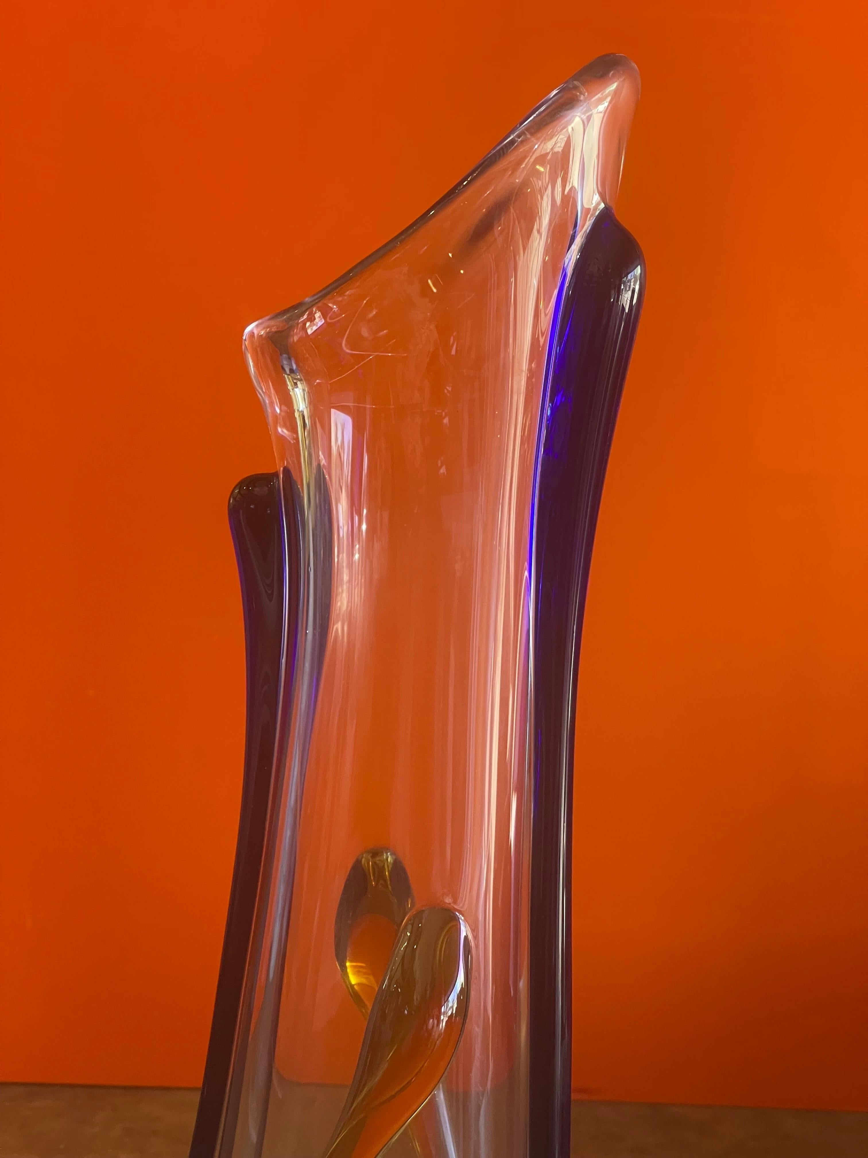 Große Vase aus Kunstglas von Murano (20. Jahrhundert) im Angebot