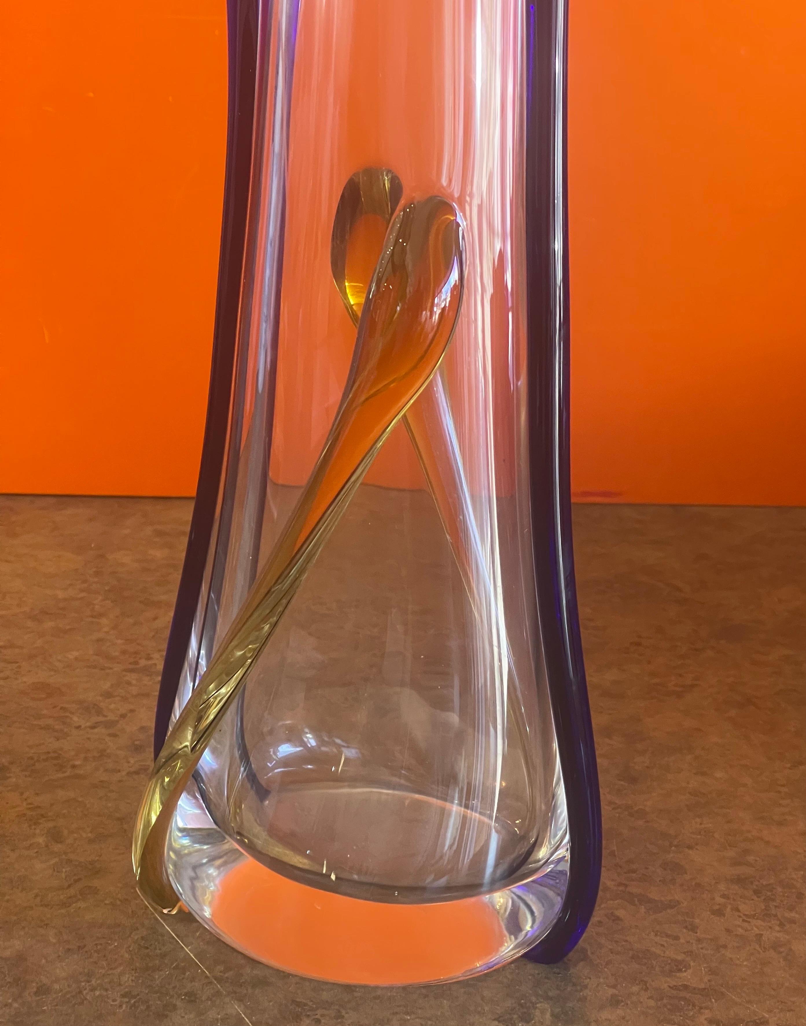 Vetro artistico Vaso grande in vetro artistico di Murano in vendita