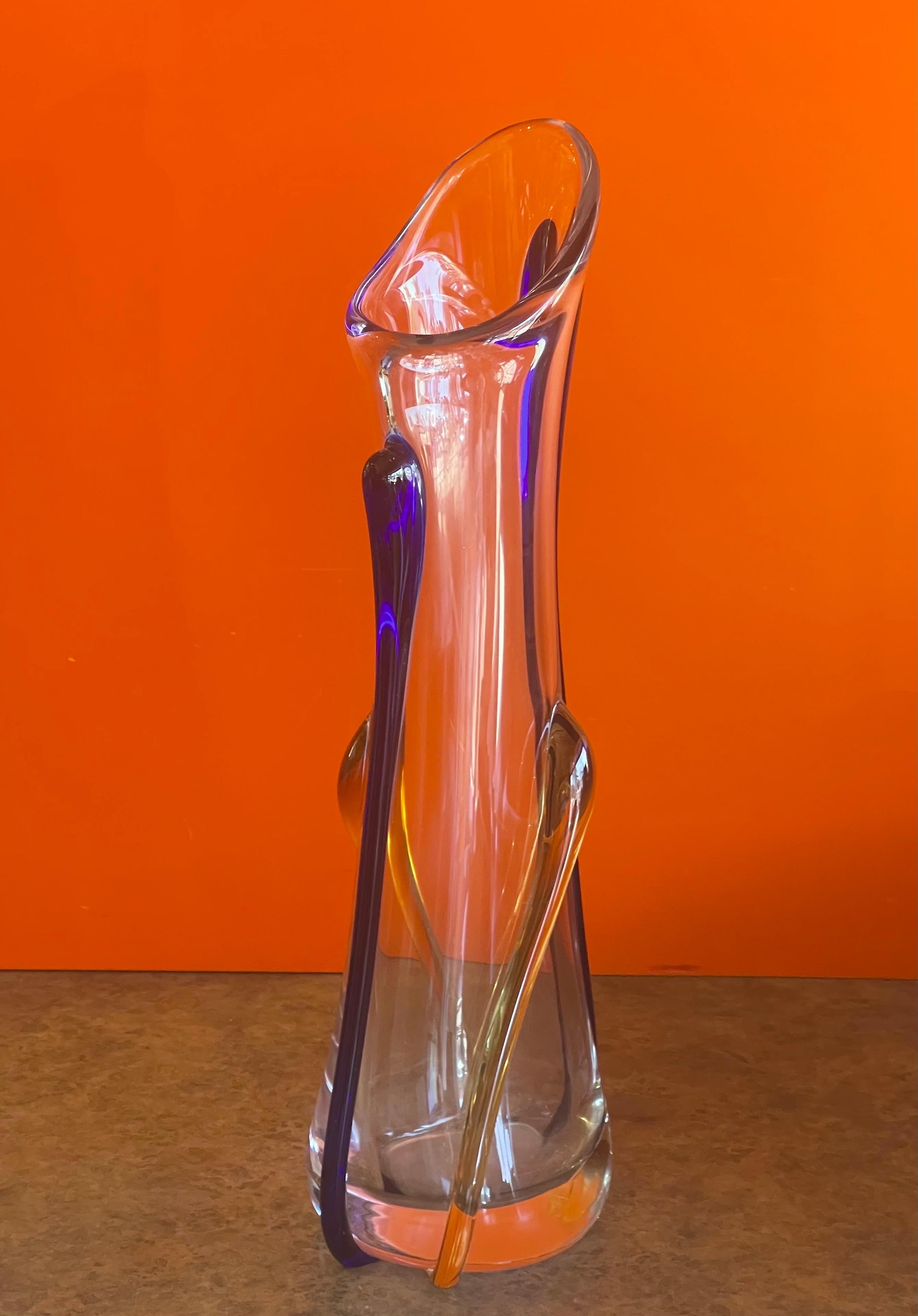 Grand vase en verre d'art de Murano en vente 1