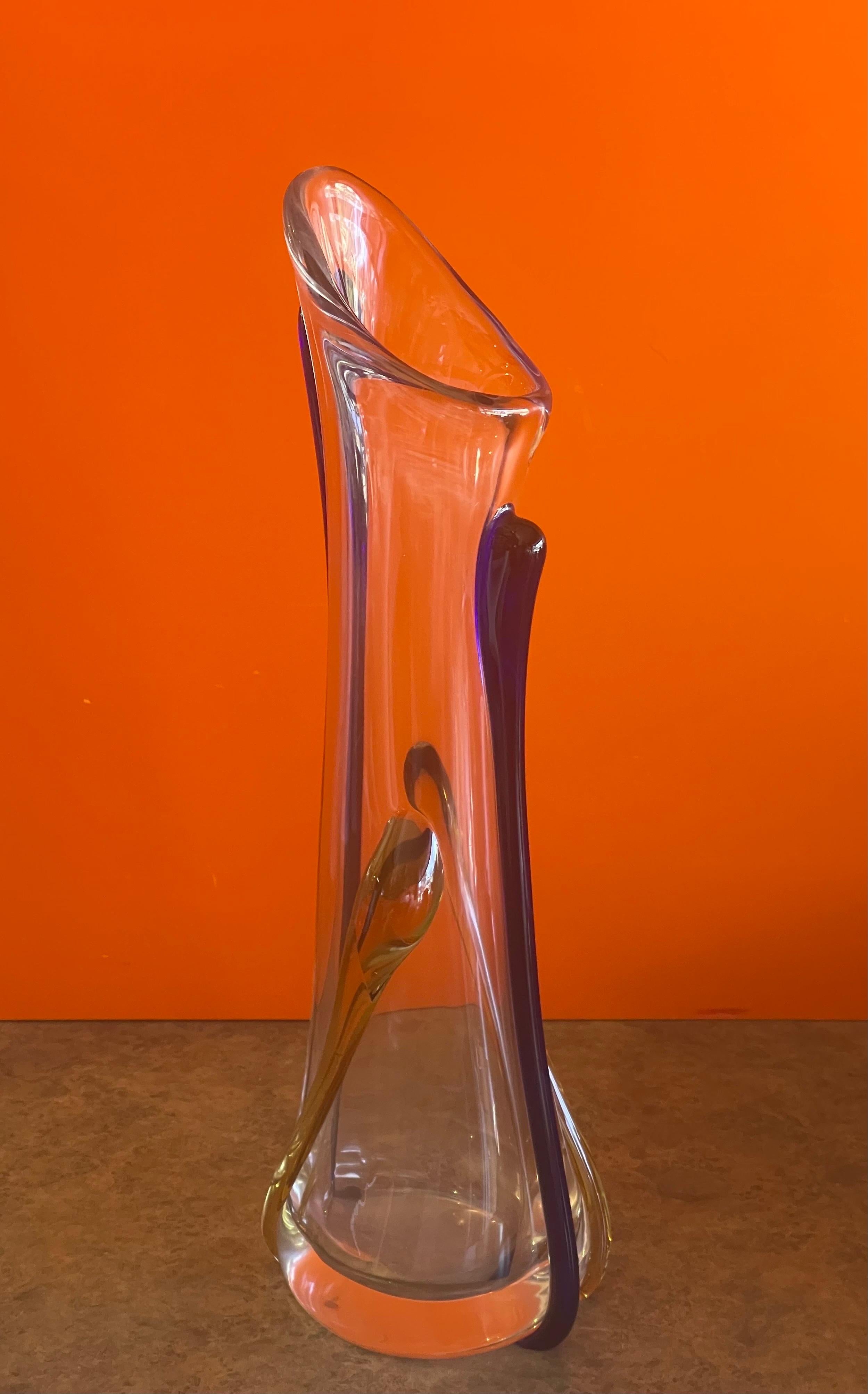 Large Art Glass Vase by Murano For Sale 3