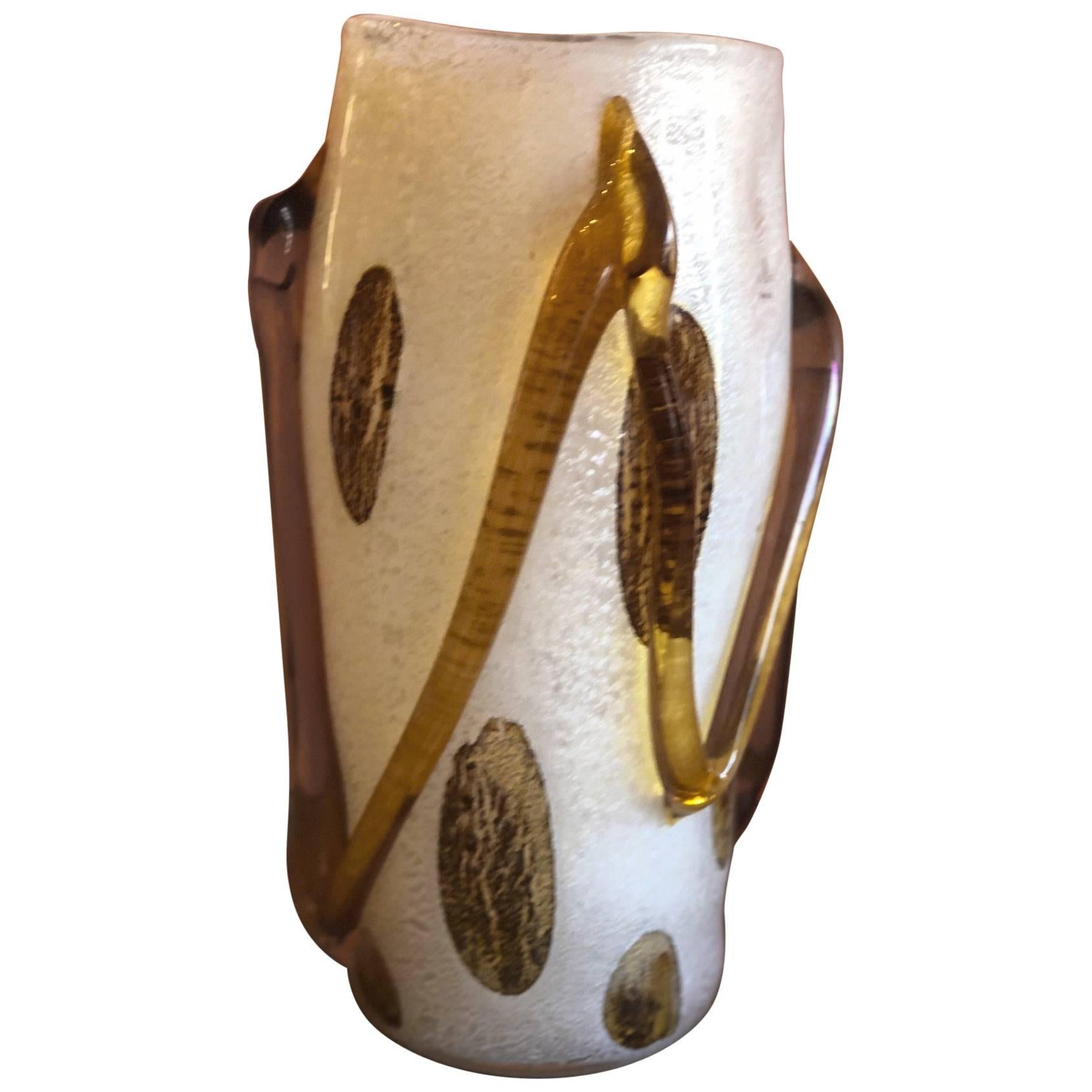 Large Art Glass Vase by Murano