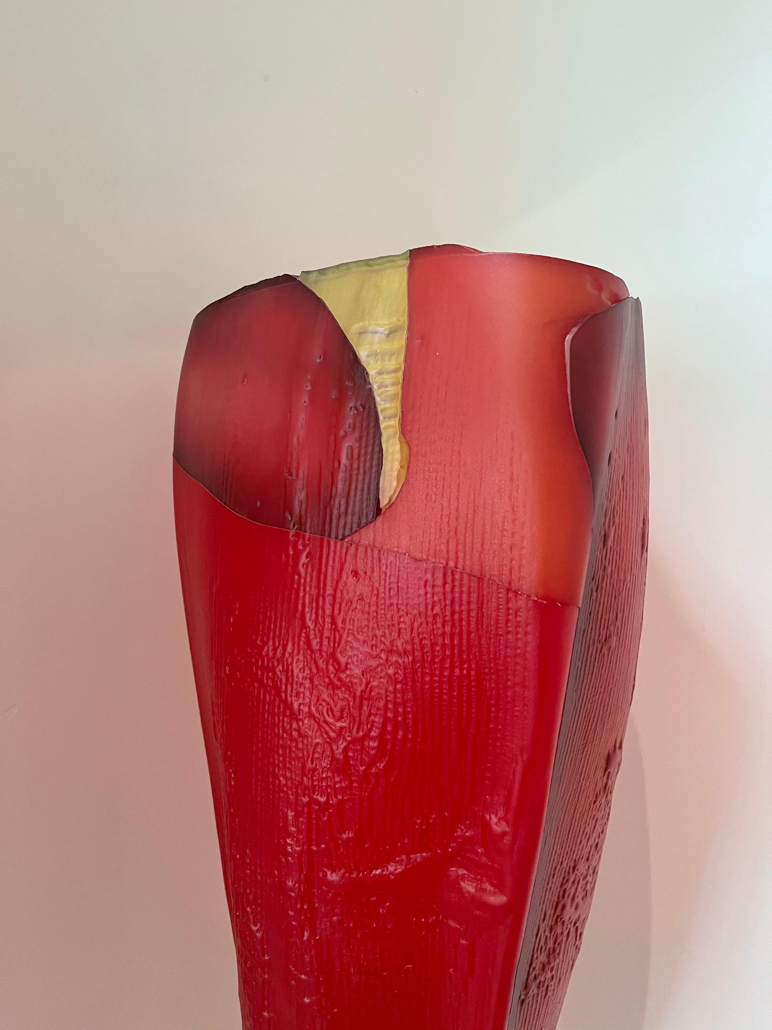 Grand vase/sculpture en verre d'art intitulé « Champ » de Danny Perkins en vente 3