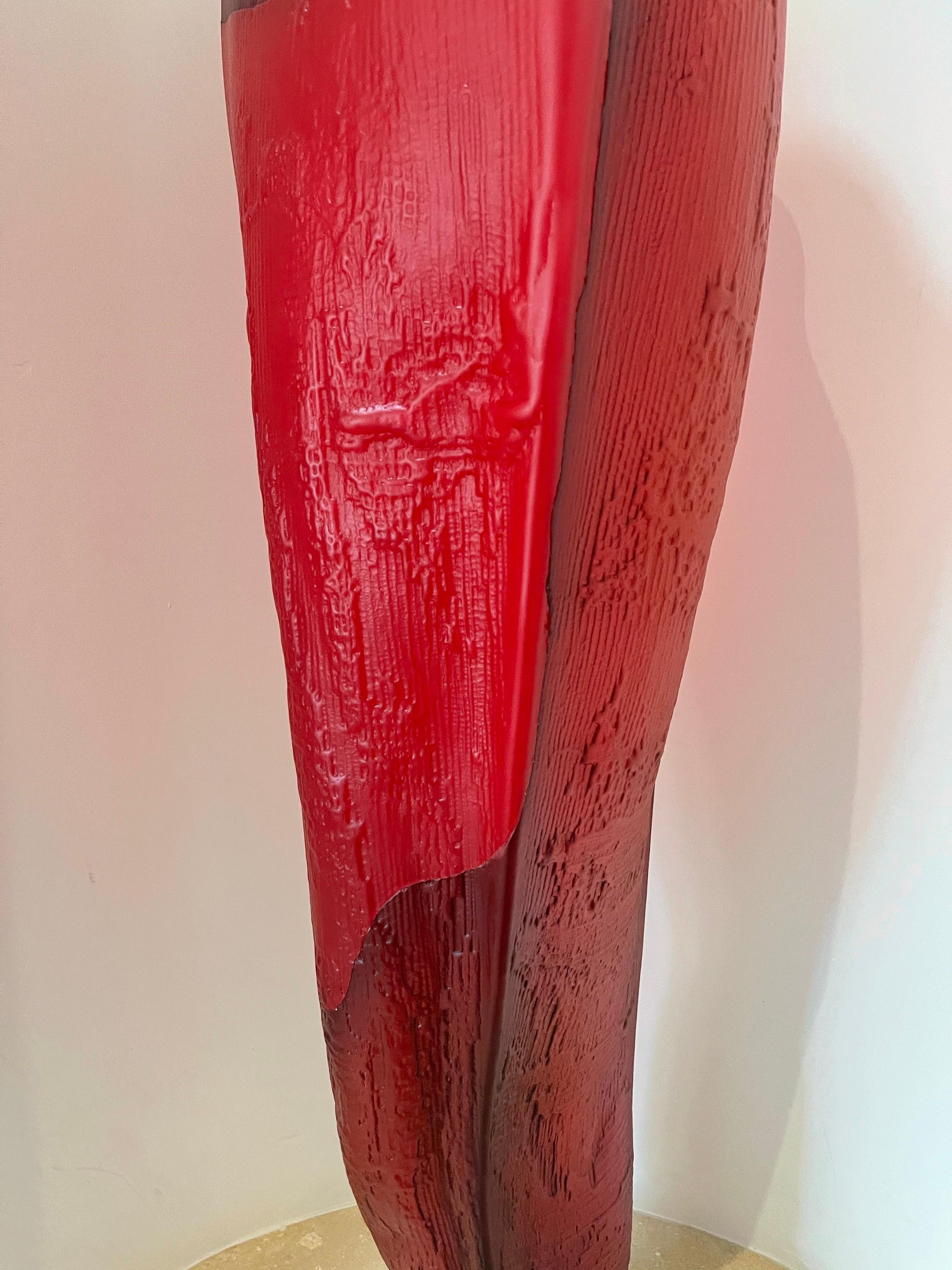 Moulage Grand vase/sculpture en verre d'art intitulé « Champ » de Danny Perkins en vente