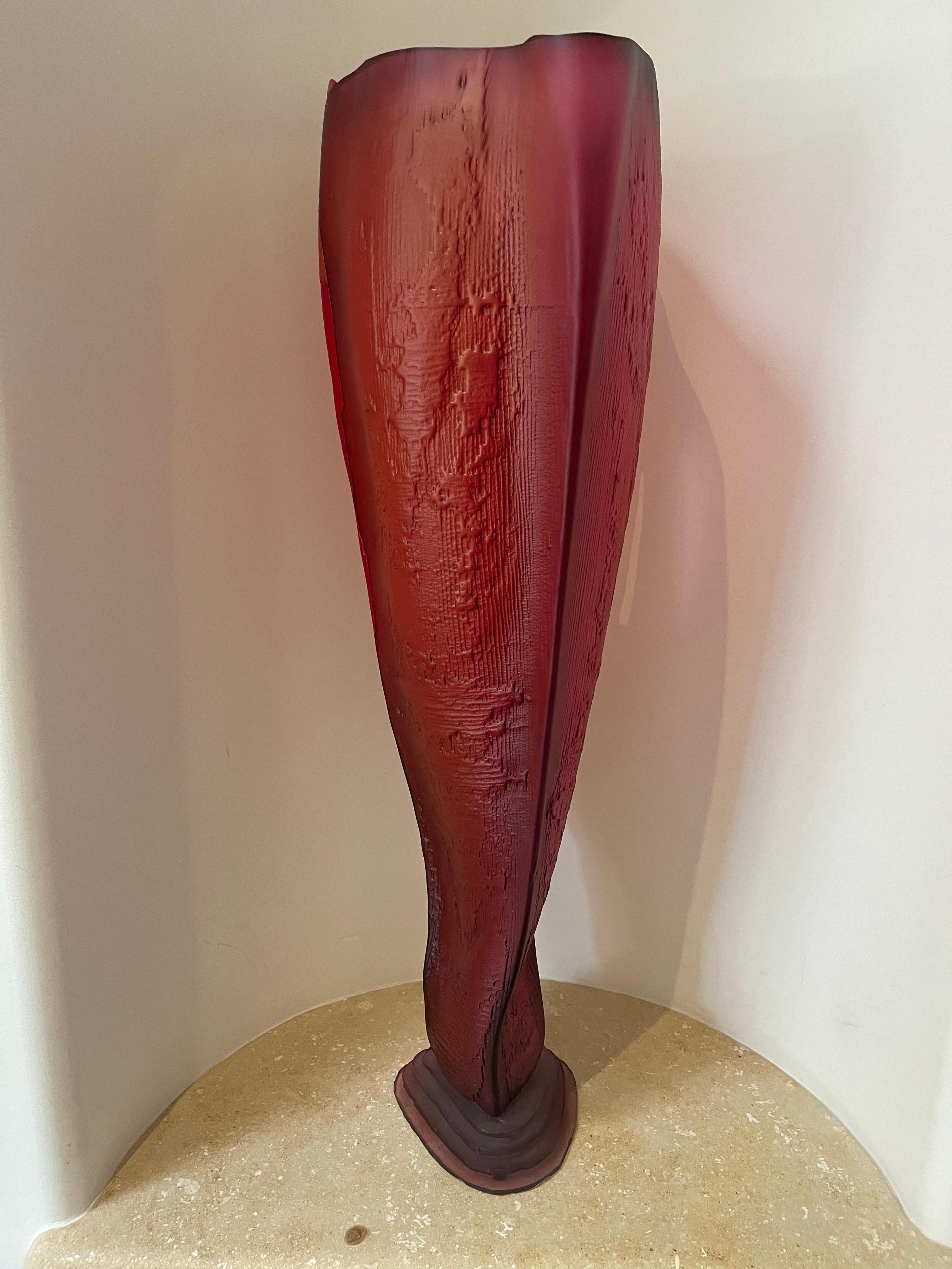 Grand vase/sculpture en verre d'art intitulé « Champ » de Danny Perkins Bon état - En vente à San Diego, CA