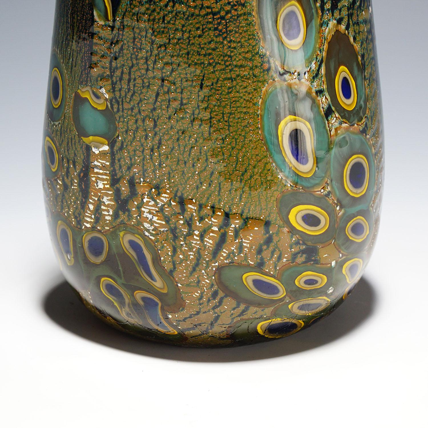 Mid-Century Modern Large Art Glass Vase 'Yokohama' by Aldo Nason Murano For Sale