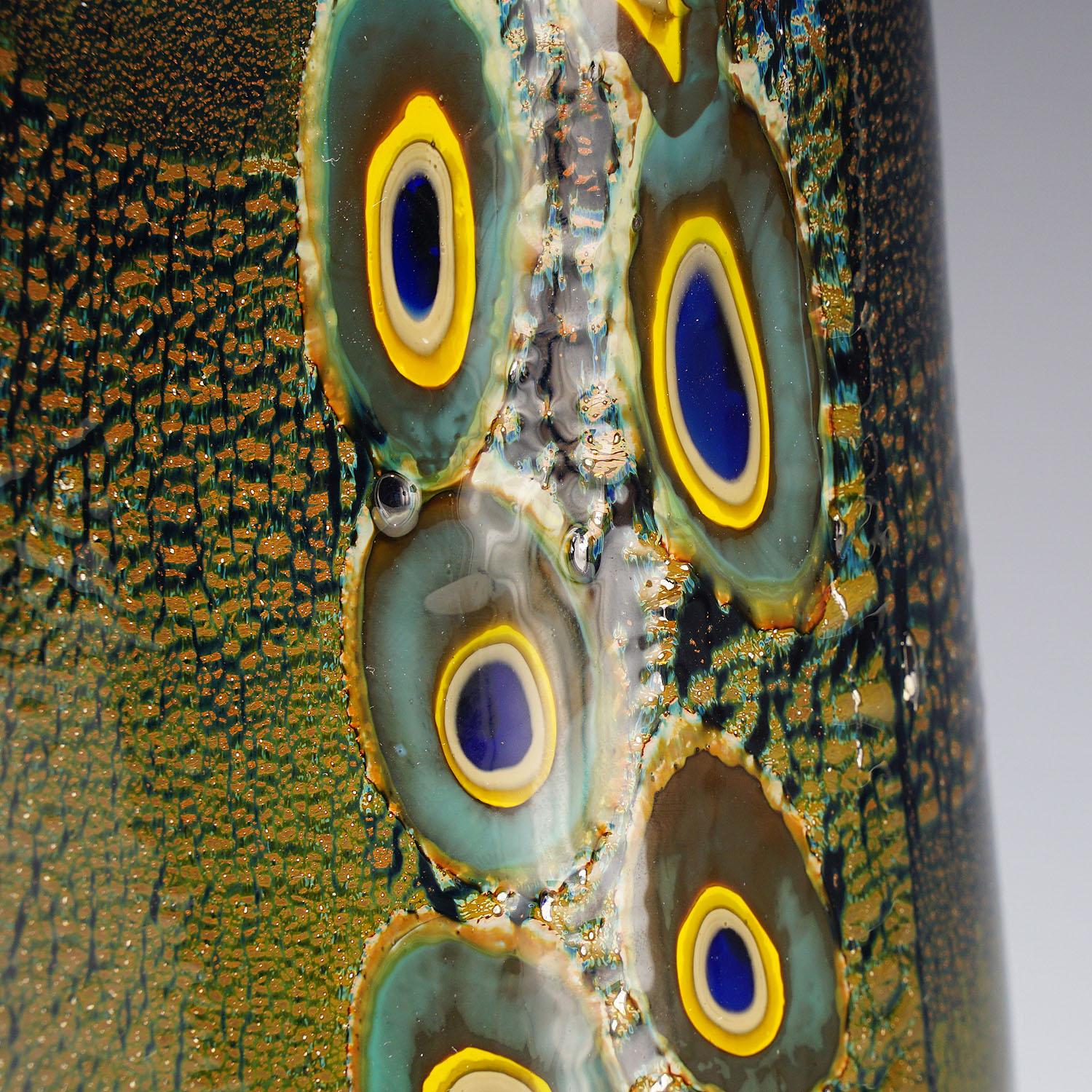 Italian Large Art Glass Vase 'Yokohama' by Aldo Nason Murano For Sale