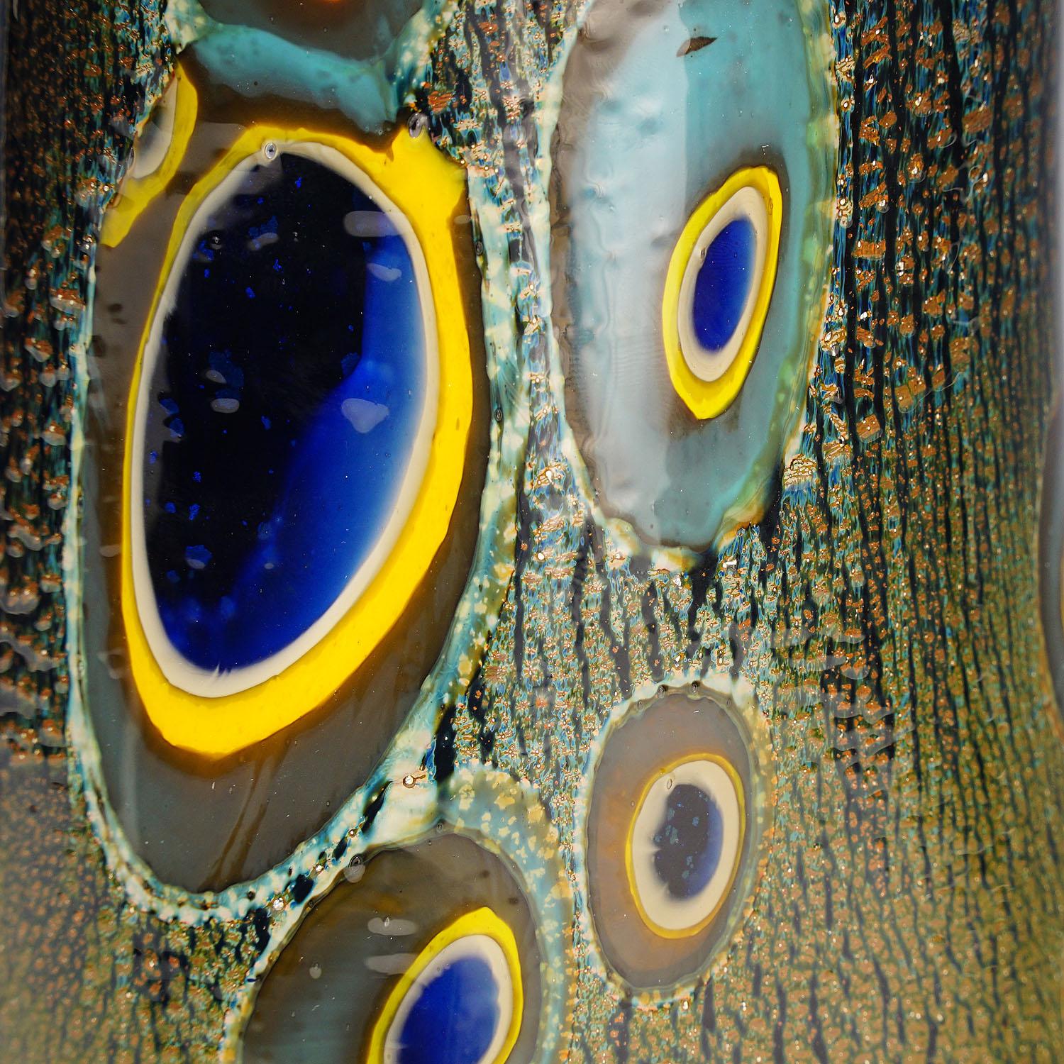 Large Art Glass Vase 'Yokohama' by Aldo Nason Murano In Good Condition For Sale In Berghuelen, DE