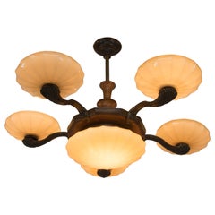 Large Art Nouveau / Art Deco Chandelier, 1920s
