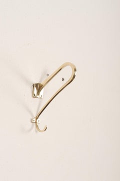 Large Art Nouveau Brass Coat Hook