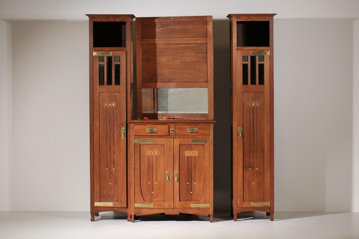 large art nouveau buffet attributed of gustave serrurier bovy from the 1930s  For Sale 13