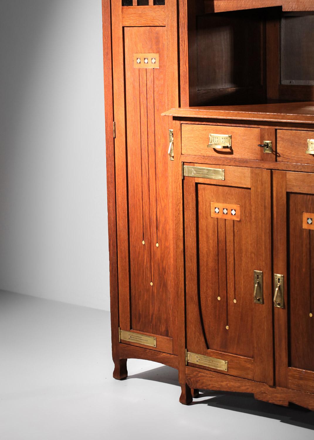 large art nouveau buffet attributed of gustave serrurier bovy from the 1930s  For Sale 2