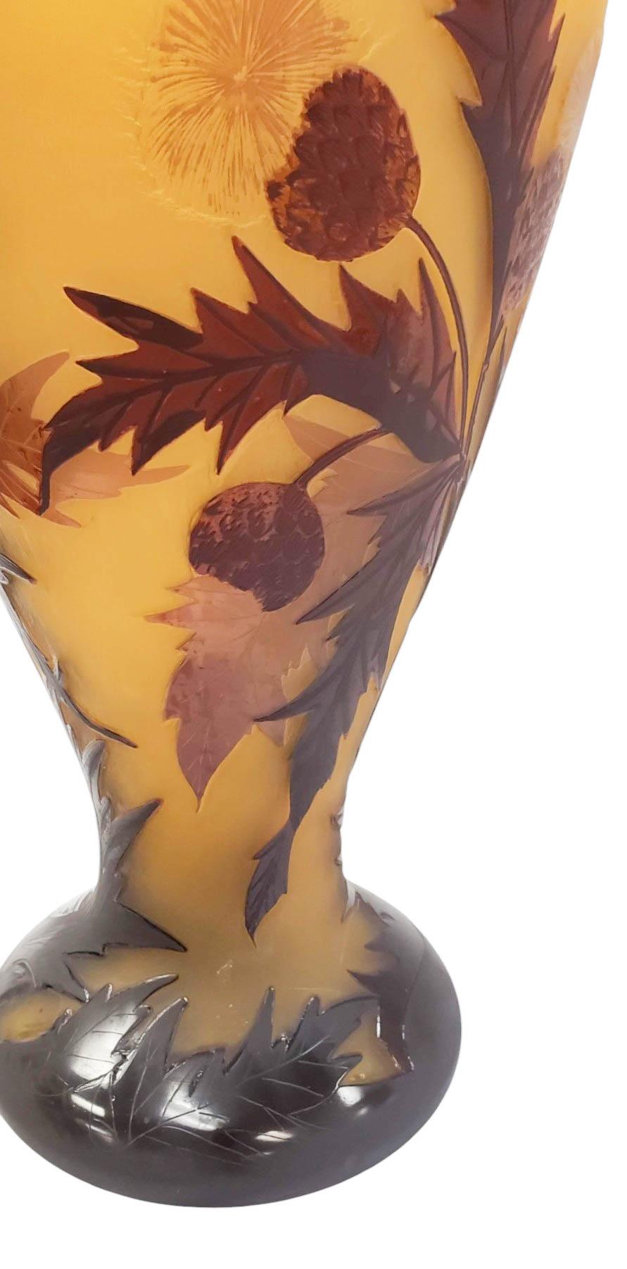 Grande vaso a cammeo Art Nouveau, dopo Émile Gallé in vendita 4