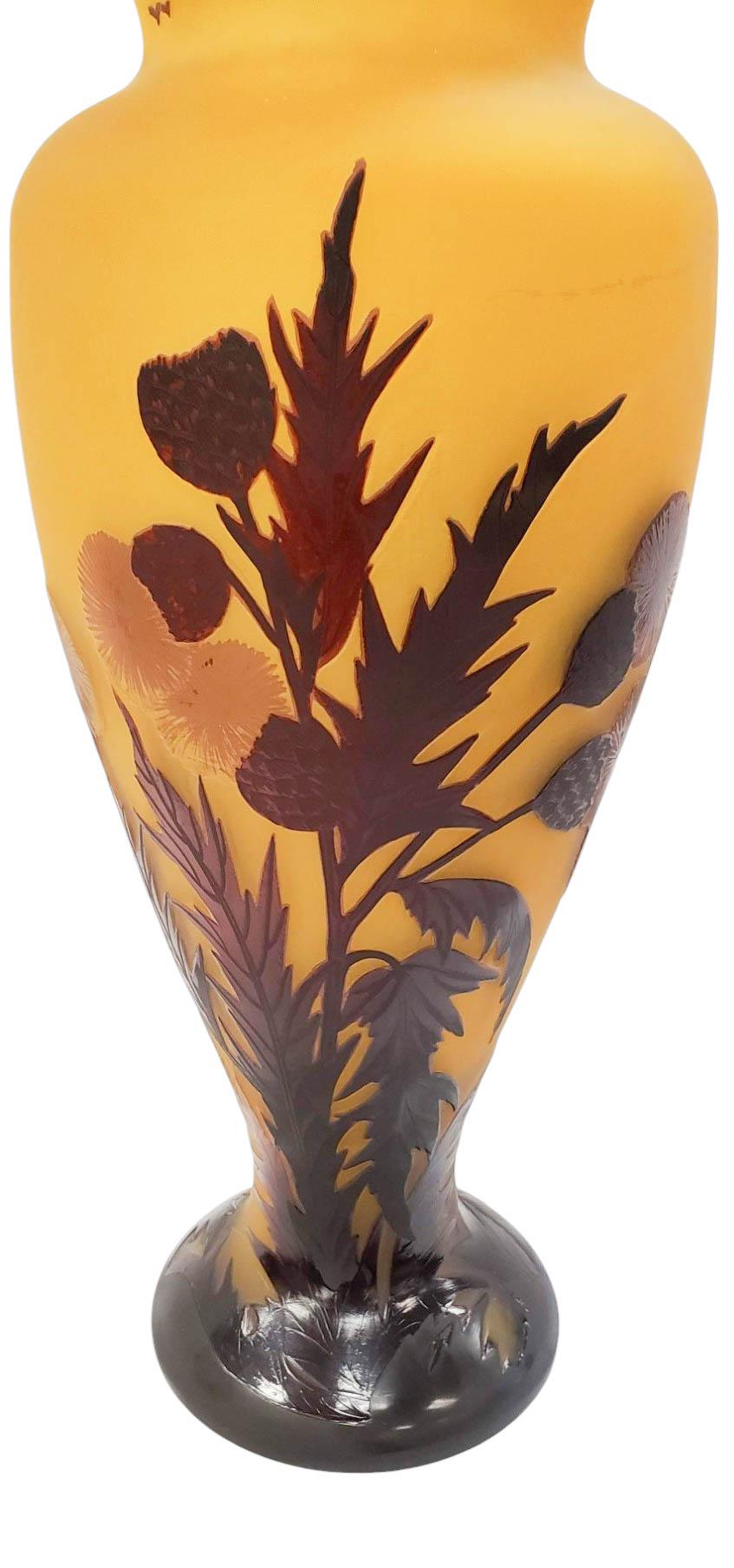 Grande vaso a cammeo Art Nouveau, dopo Émile Gallé in vendita 5