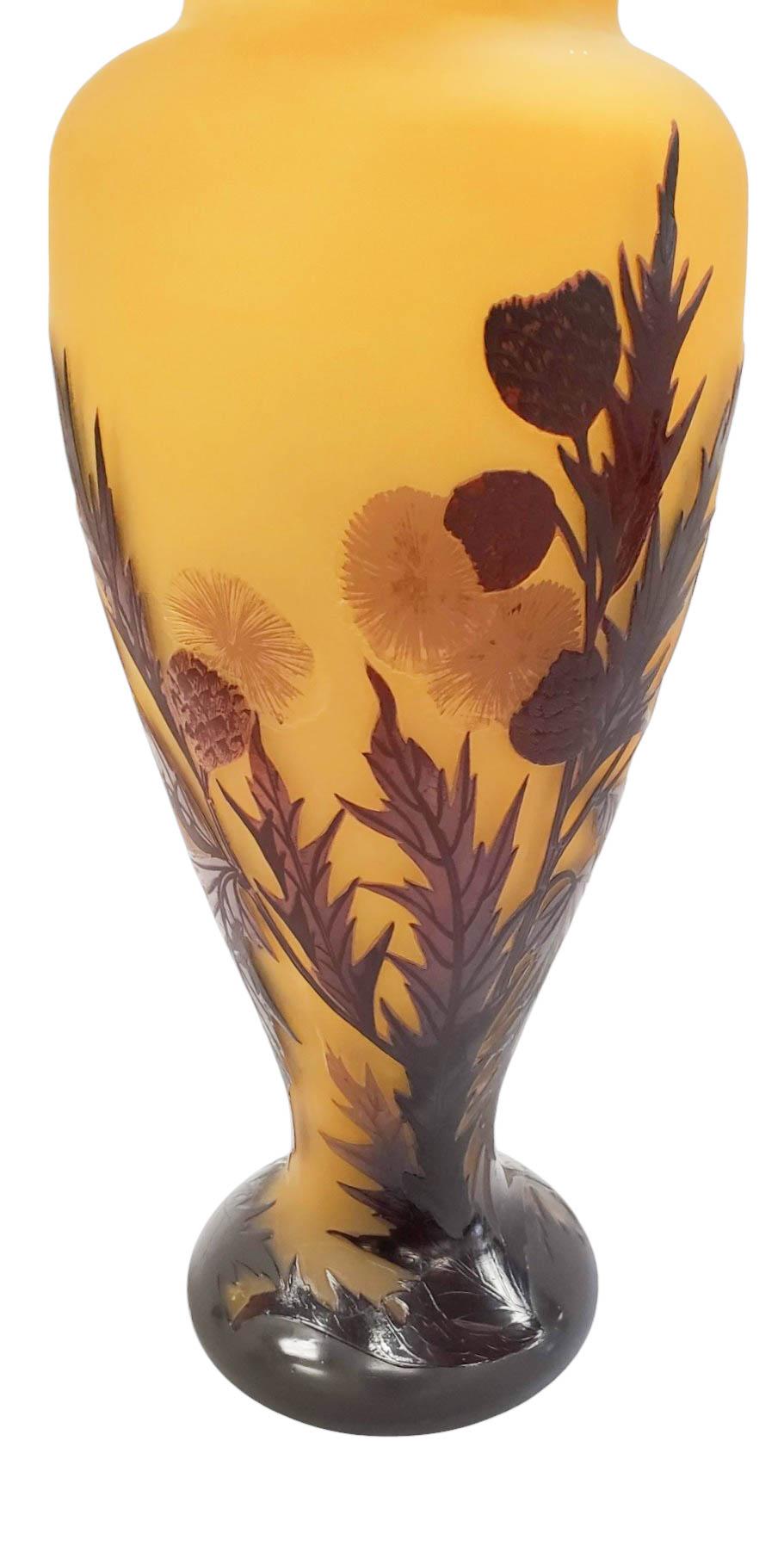 Grande vaso a cammeo Art Nouveau, dopo Émile Gallé in vendita 6