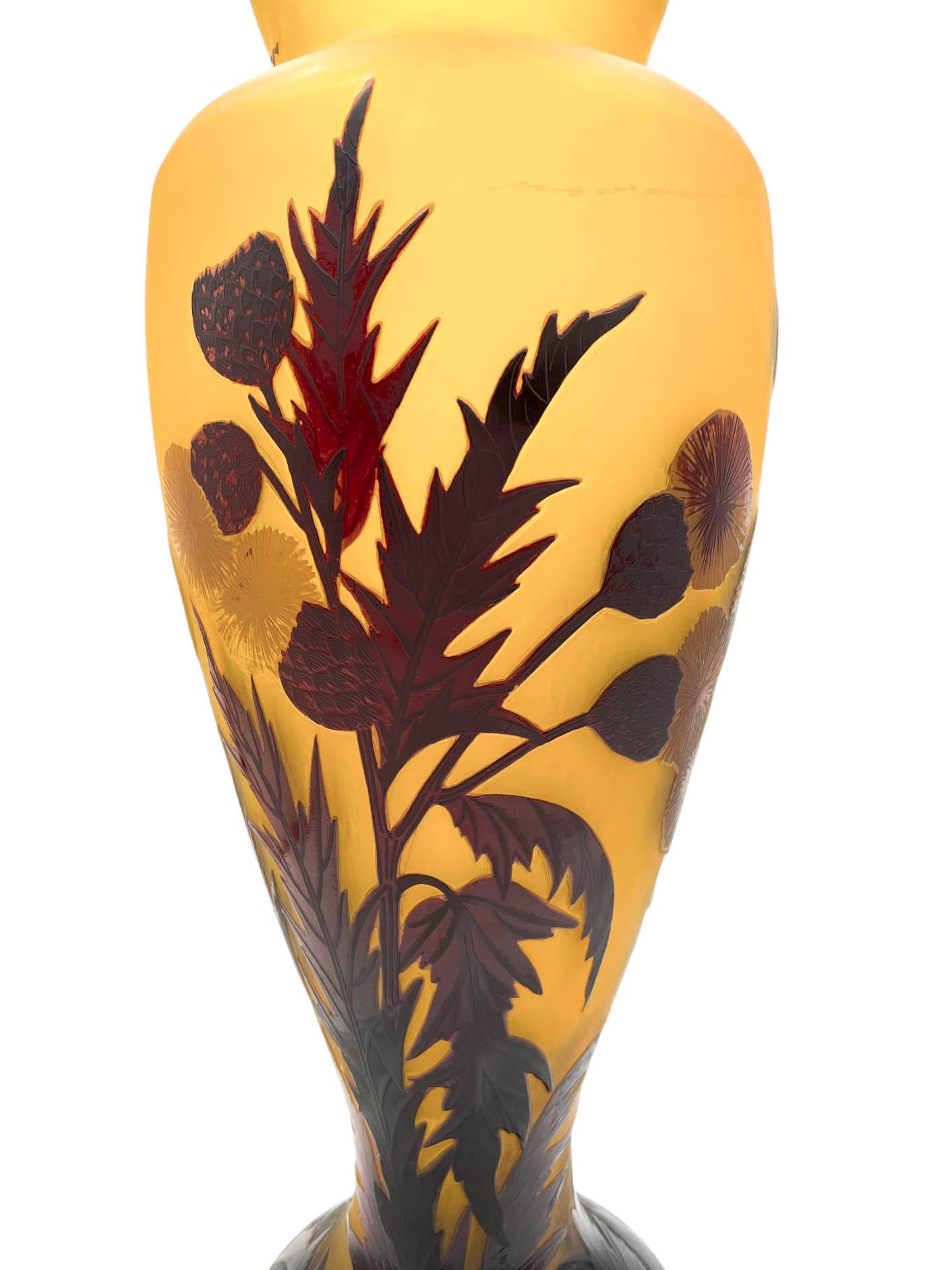 Grande vaso a cammeo Art Nouveau, dopo Émile Gallé in vendita 7