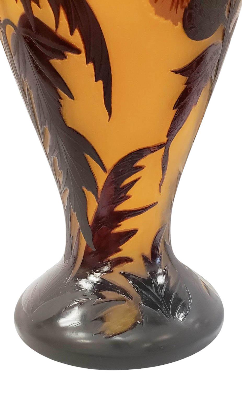Grande vaso a cammeo Art Nouveau, dopo Émile Gallé in vendita 8
