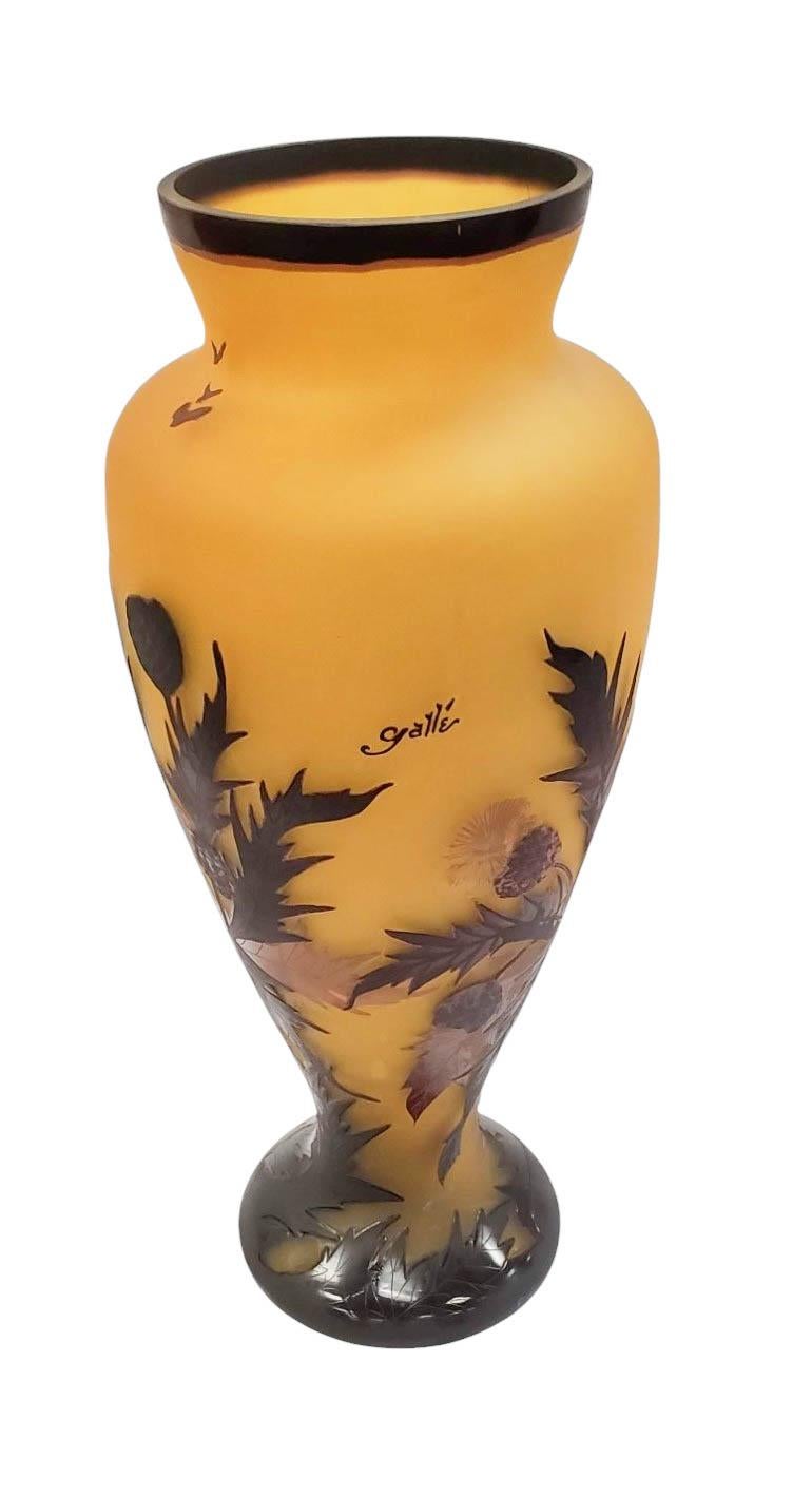 Grande vaso a cammeo Art Nouveau, dopo Émile Gallé in vendita 2