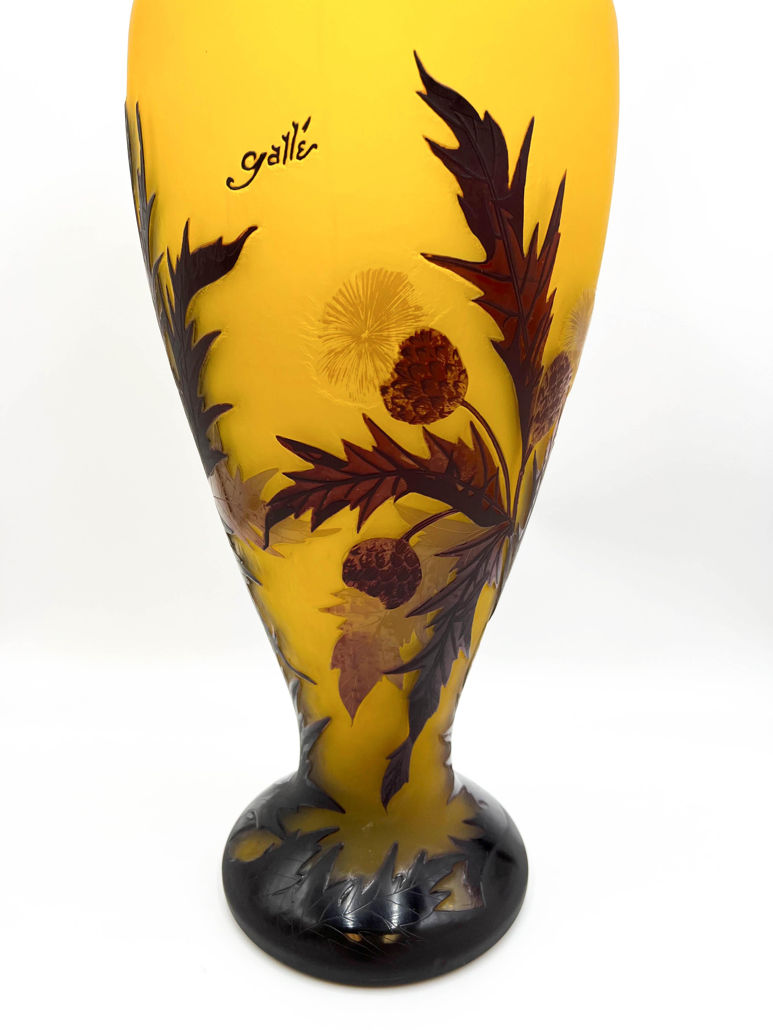 Grande vaso a cammeo Art Nouveau, dopo Émile Gallé in vendita 3