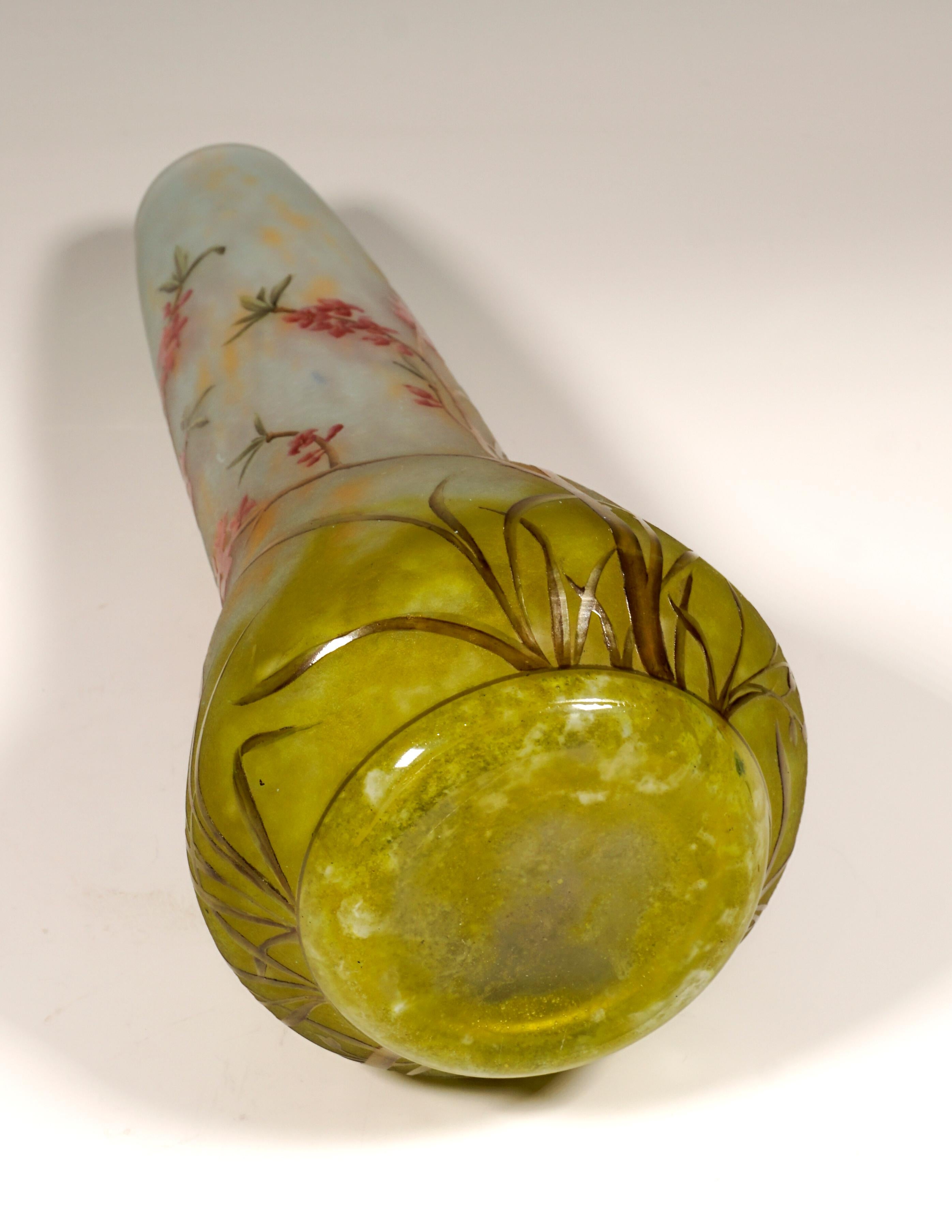 Gran jarrón camafeo Art Nouveau con decoración de Dafne, Daum Nancy, Francia, 1910/15 en venta 1
