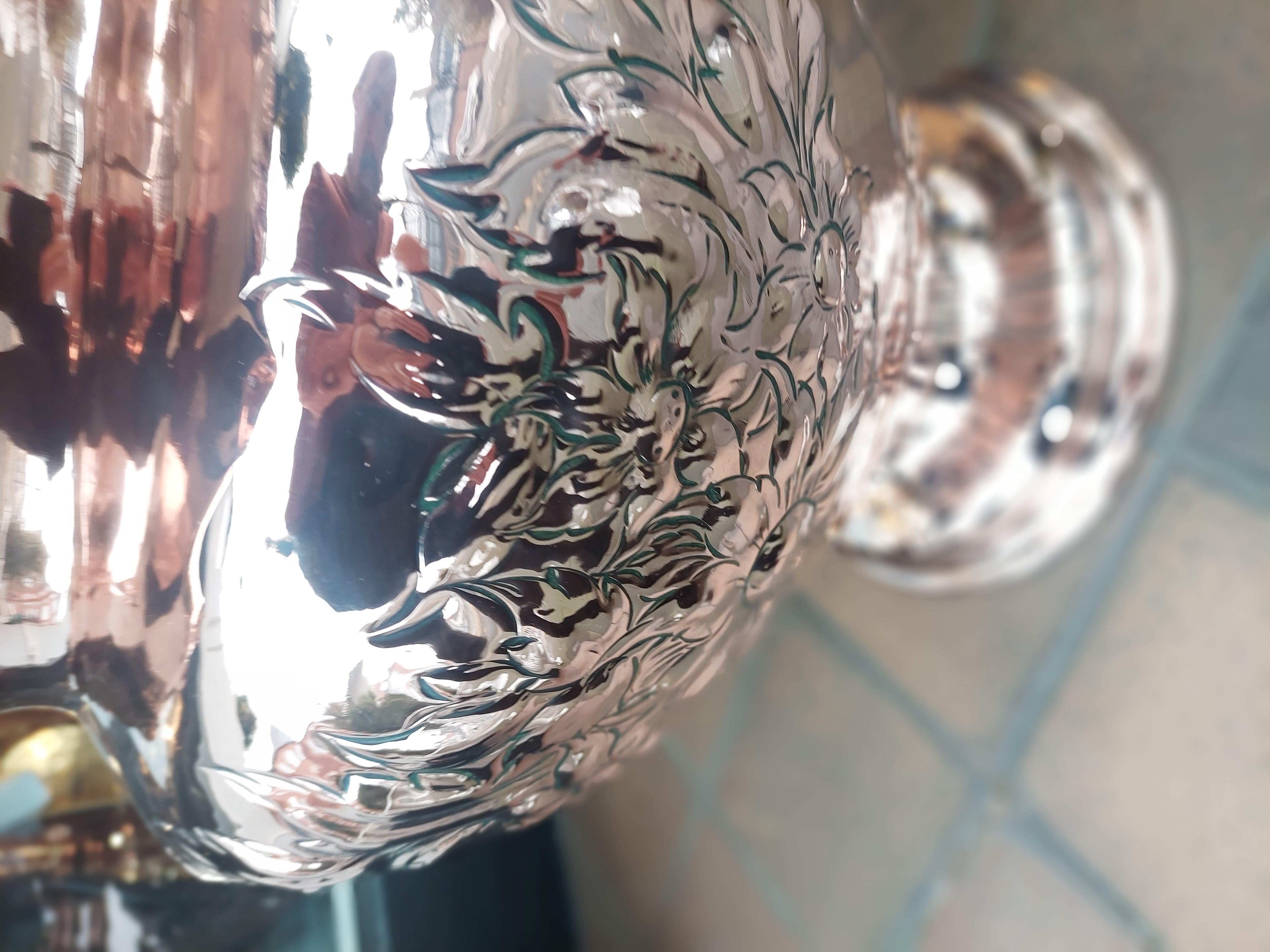 Inizio XX secolo Grande piedistallo in rame Art Nouveau Jardinaire in vendita