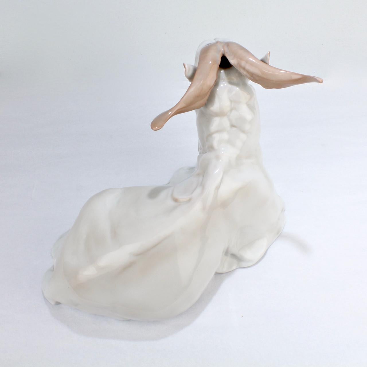 Große Jugendstil-Dalmatinerziege Figur von Willy Zügel für Rosenthal Porzellan 3