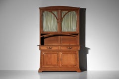 Large Art Nouveau double-body sideboard in oak, attributed to Eugène Gaillard