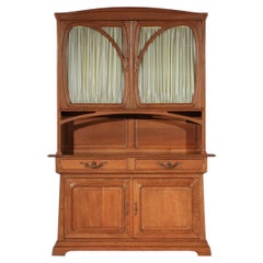 Large Art Nouveau double-body sideboard in oak, attributed to Eugène Gaillard