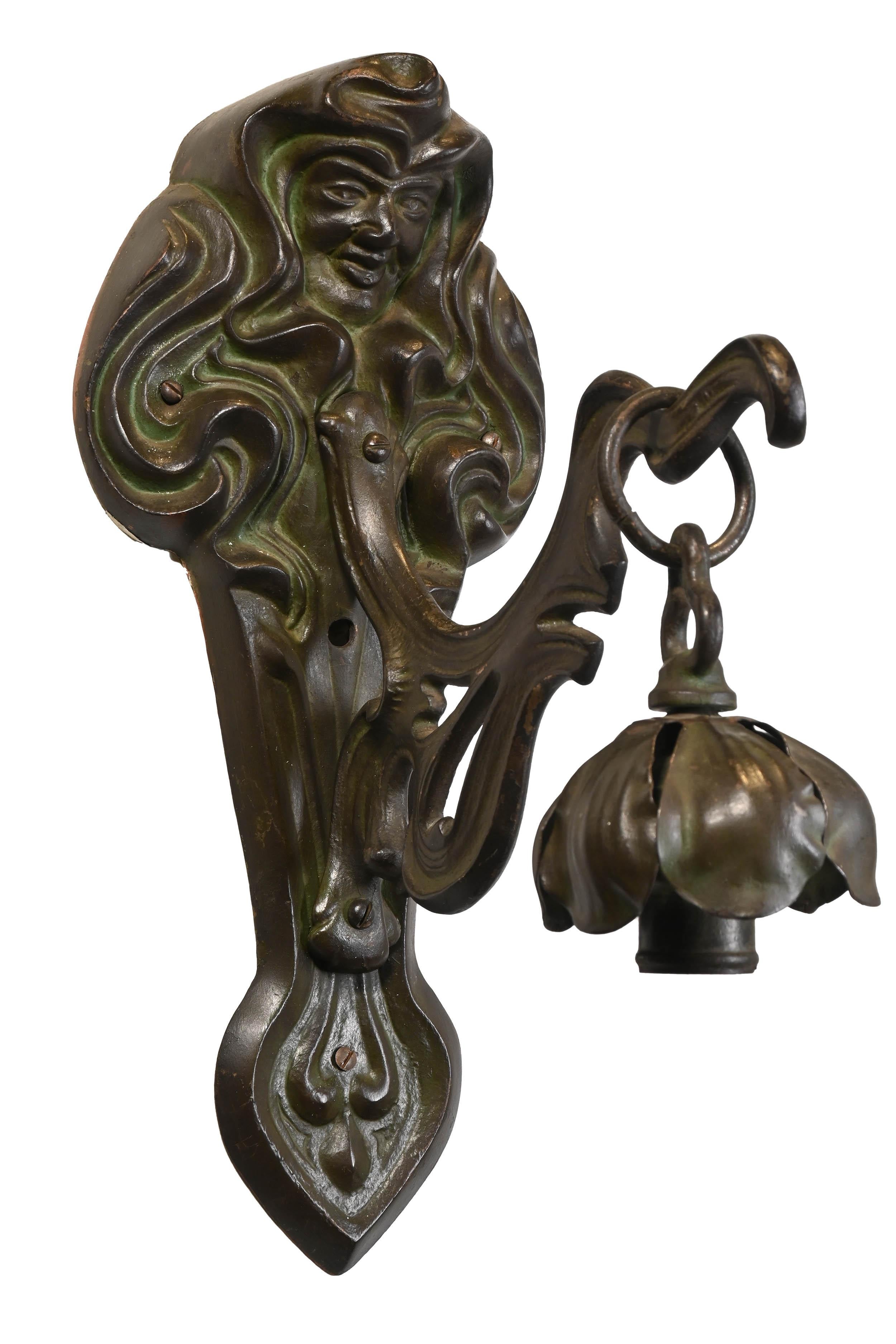 American Large Art Nouveau Dreamy Sconces in Quantity