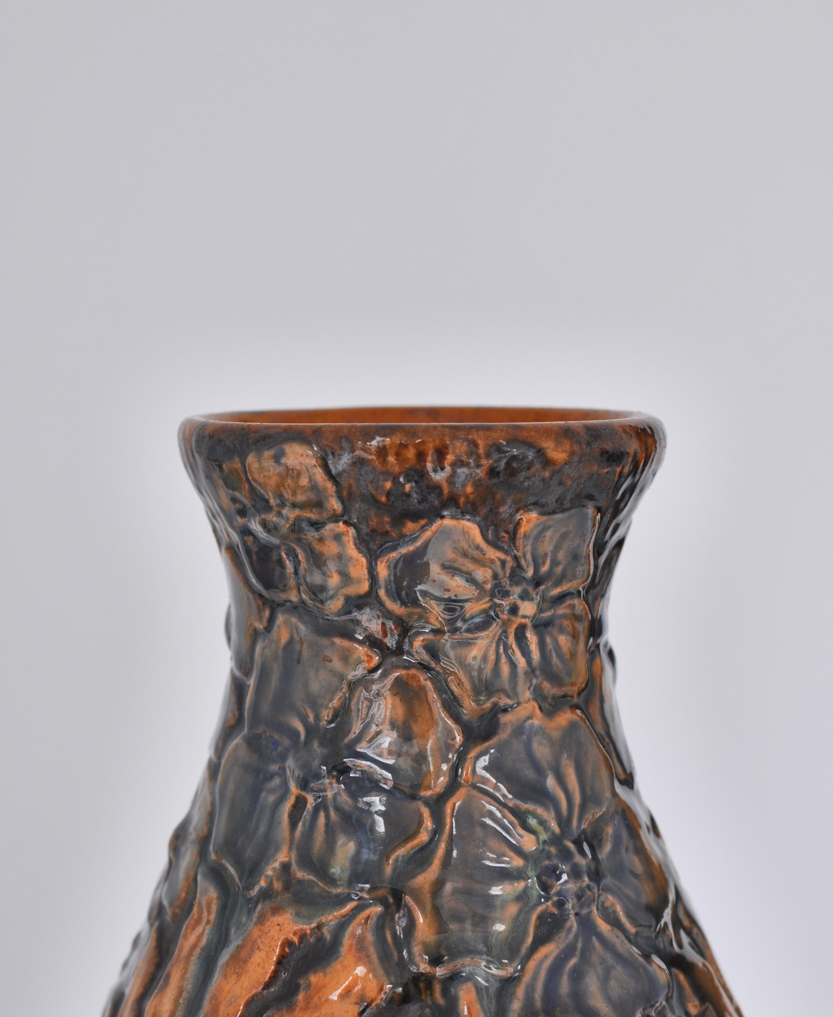 Danish Large Art Nouveau / Jugend Style 1920s Ceramics Vase by MA & Sons, Denmark