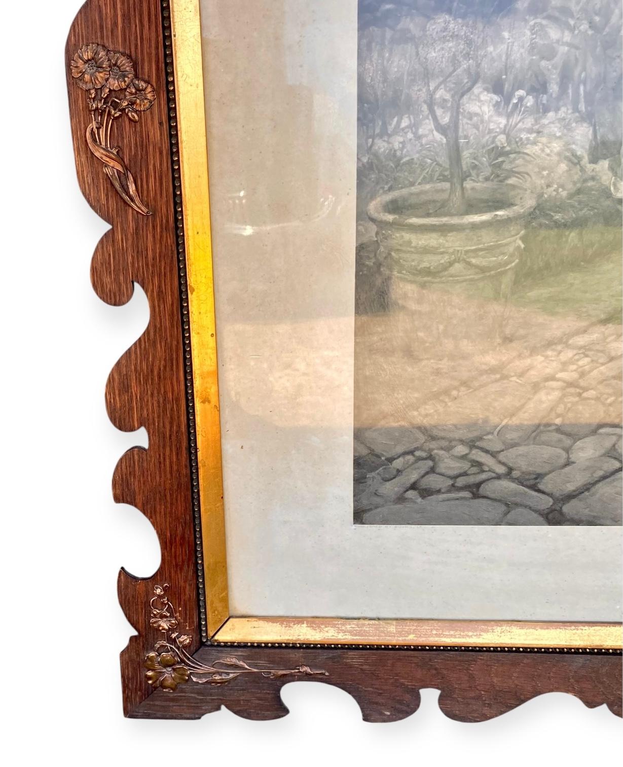 Große Jugendstillithographie Arthur Augustus Dixon Das schlafende Minstral 19. im Angebot 1