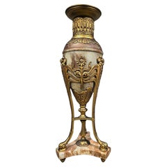 Gran jarrón Art Nouveau de ónice y bronce - Finales S. XIX