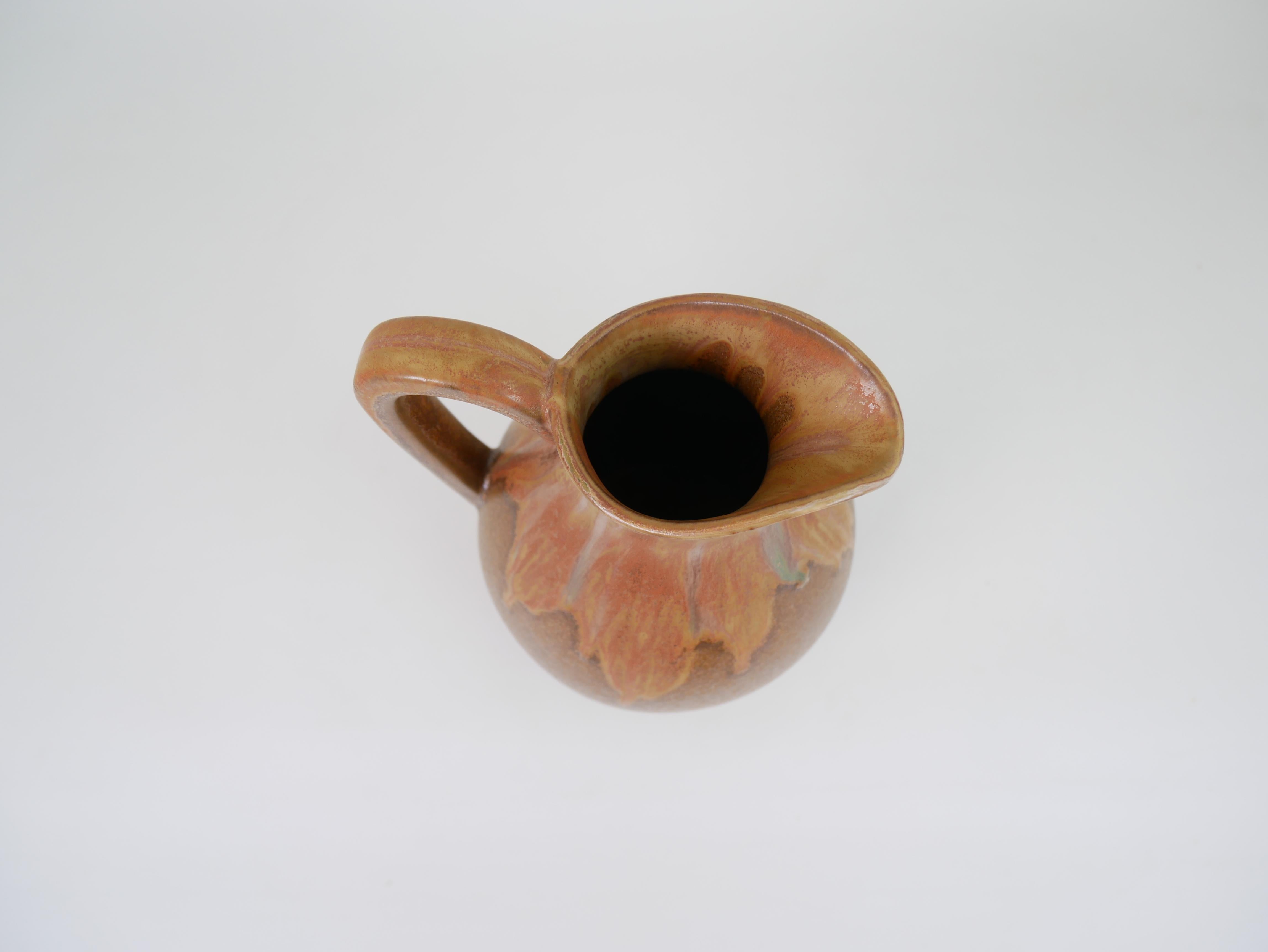 Large Art Nouveau Pitcher by Denbac France For Sale 9