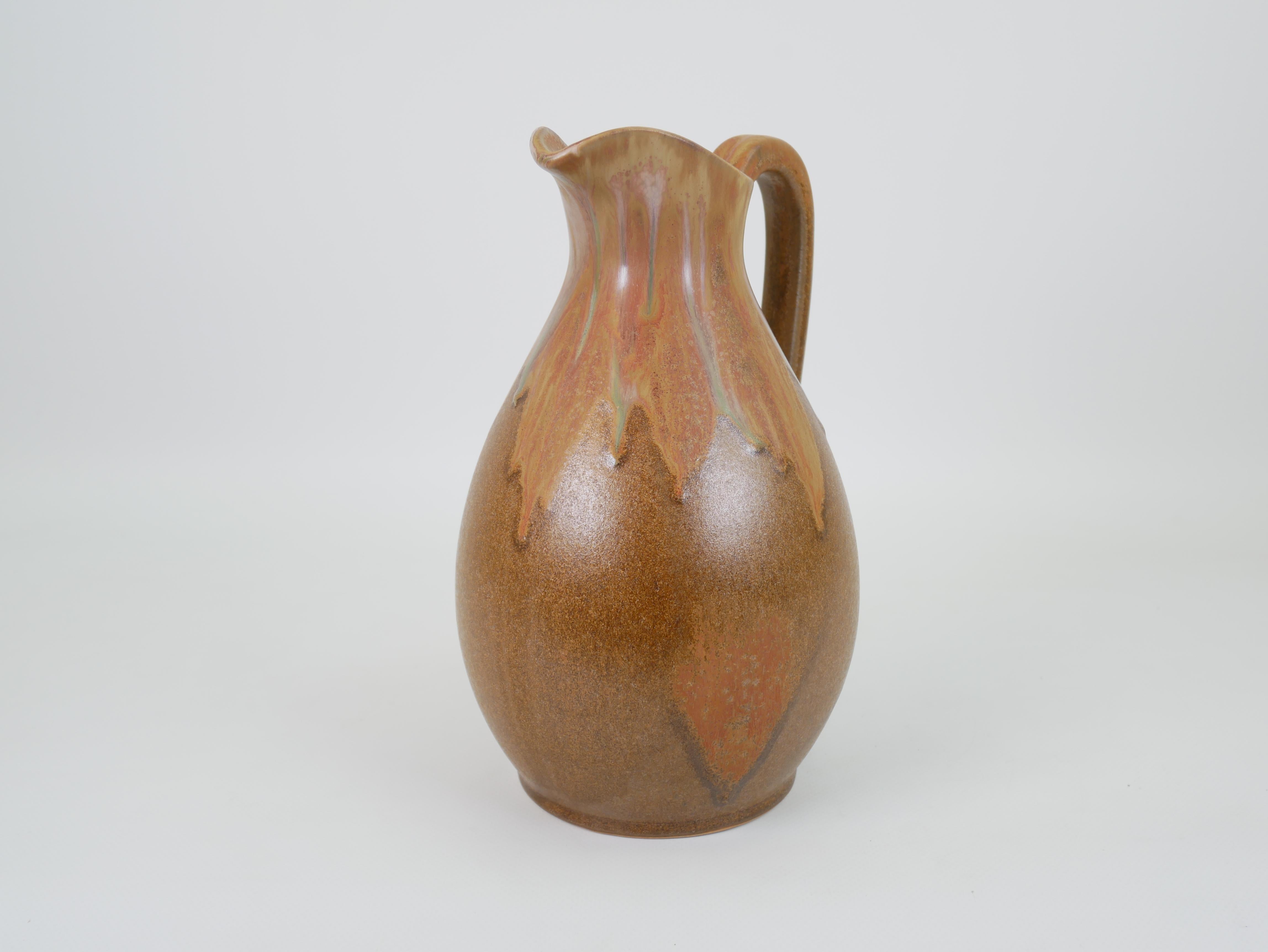20th Century Large Art Nouveau Pitcher by Denbac France For Sale