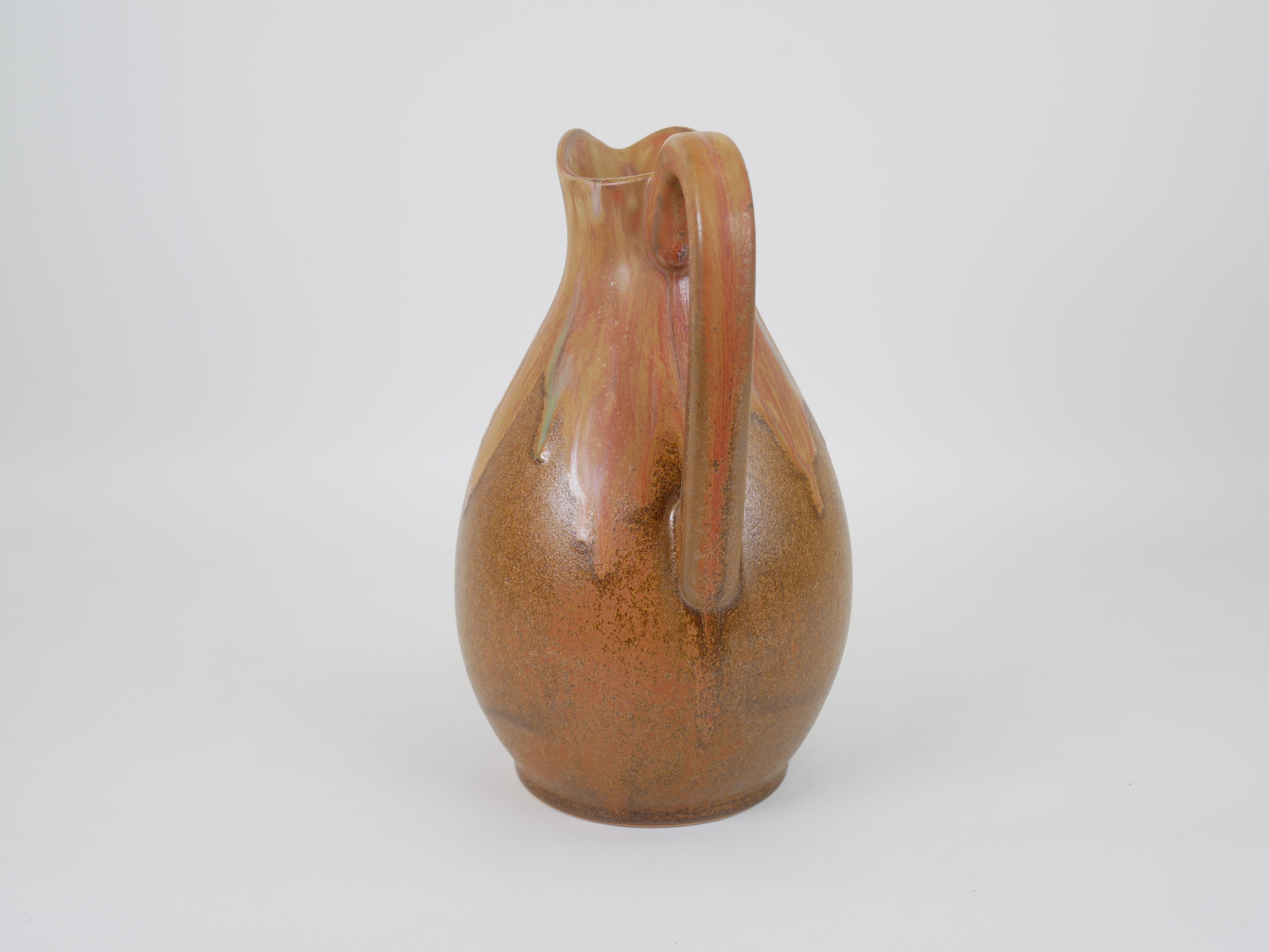 Large Art Nouveau Pitcher by Denbac France For Sale 2