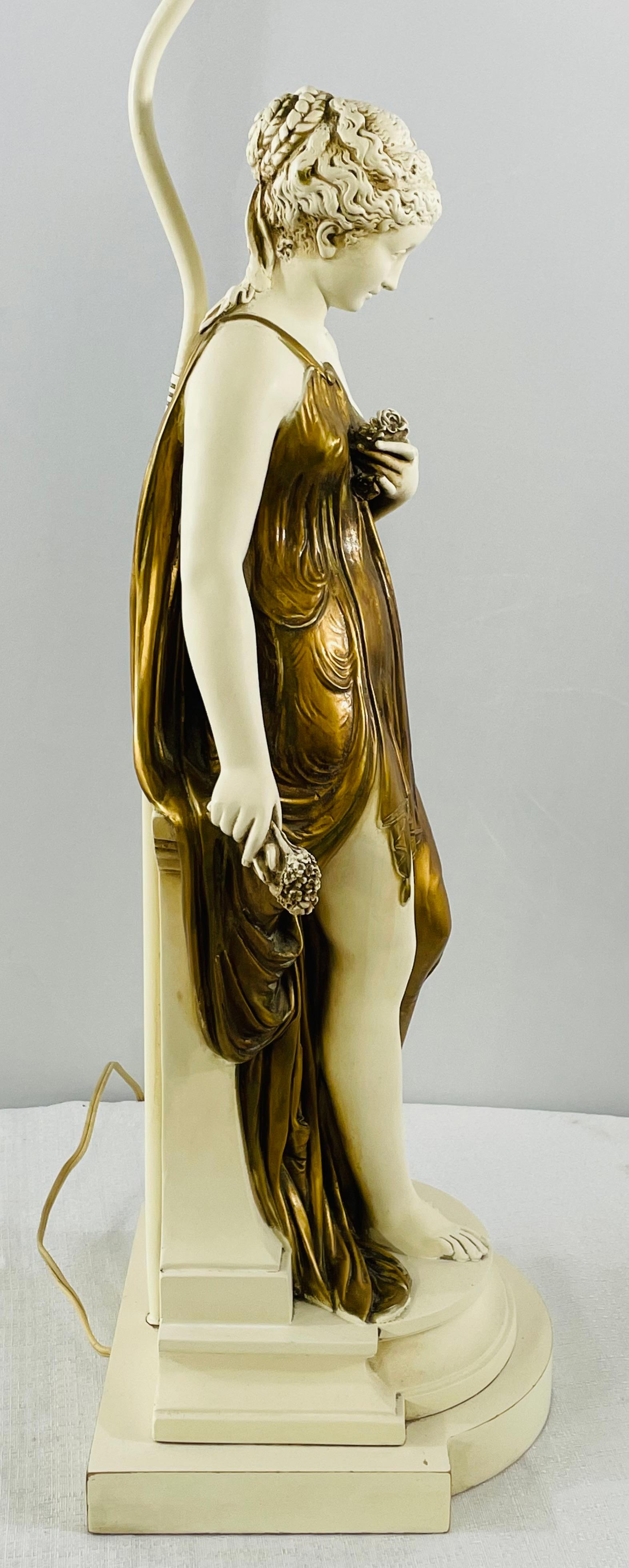 Large Art Nouveau Porcelain Female Nymph Sculpture by Granitex For Sale 9