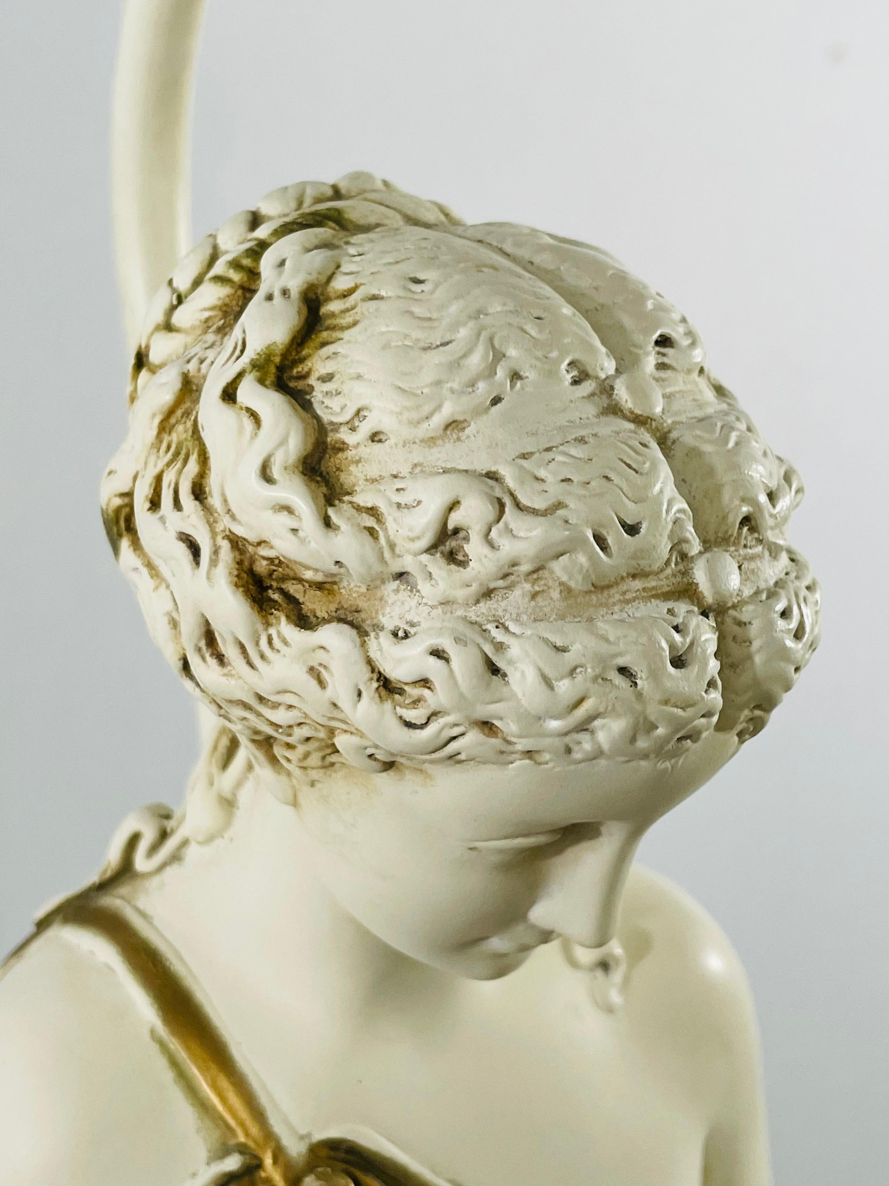 Grande sculpture de nymphes féminines en porcelaine Art Nouveau par Granitex en vente 1