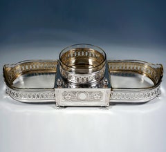 Large Art Nouveau Silver Centerpiece, Jardiniere, Lutz & Weiss Germany, C. 1900