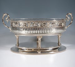 Large Art Nouveau Silver Centerpiece on Columns, by Bruckmann & Sons, Germany