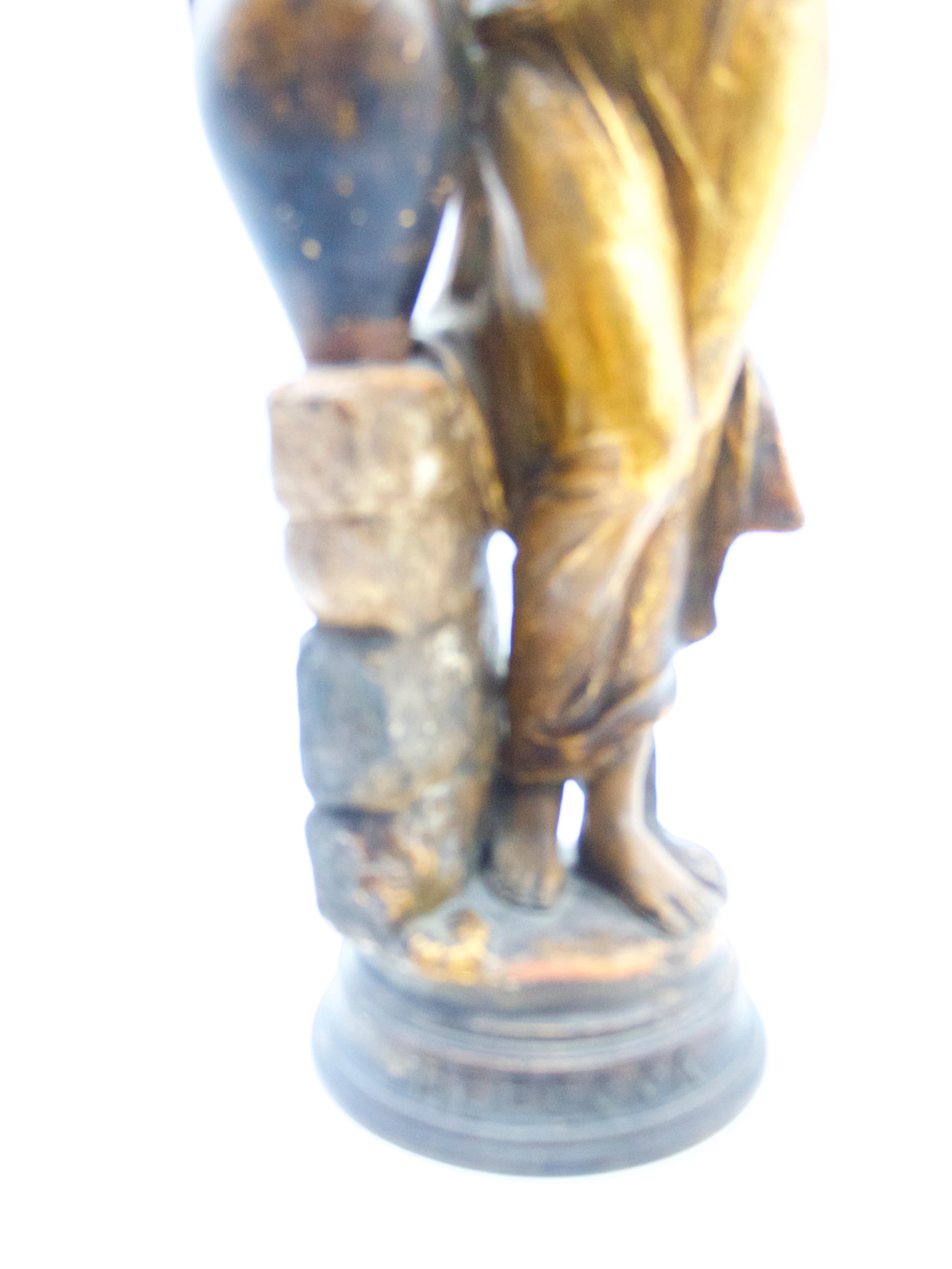 Large Art Nouveau Statue of 'Rebecca' in the Style of Goldshieder, Early 1900s In Good Condition For Sale In Halstead, GB