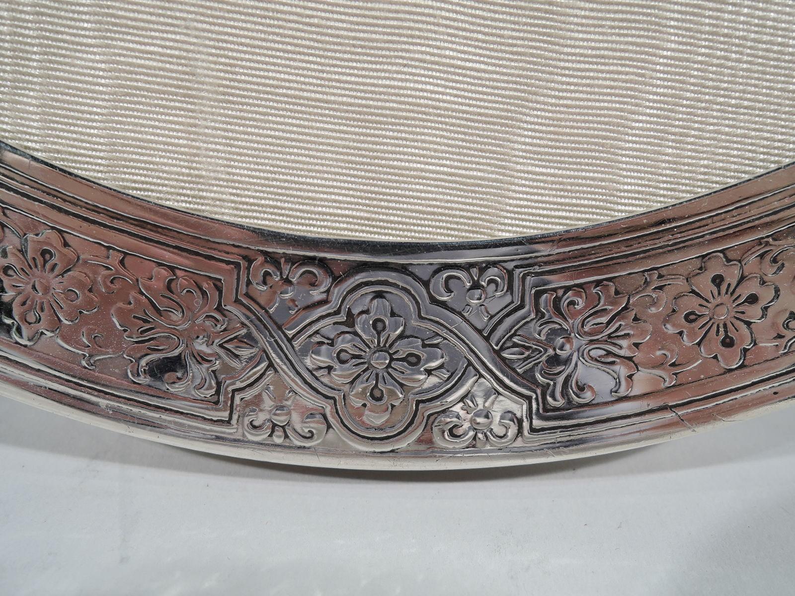 Large Art Nouveau Sterling Silver Oval Picture Frame by Tiffany & Co. 2