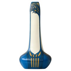 Large Art Nouveau Stoneware Vase by Mettlach, Villeroy & Boch, Germany, 1904