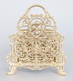 Large Art Nouveau Style Brass Letter Holder, circa 1950