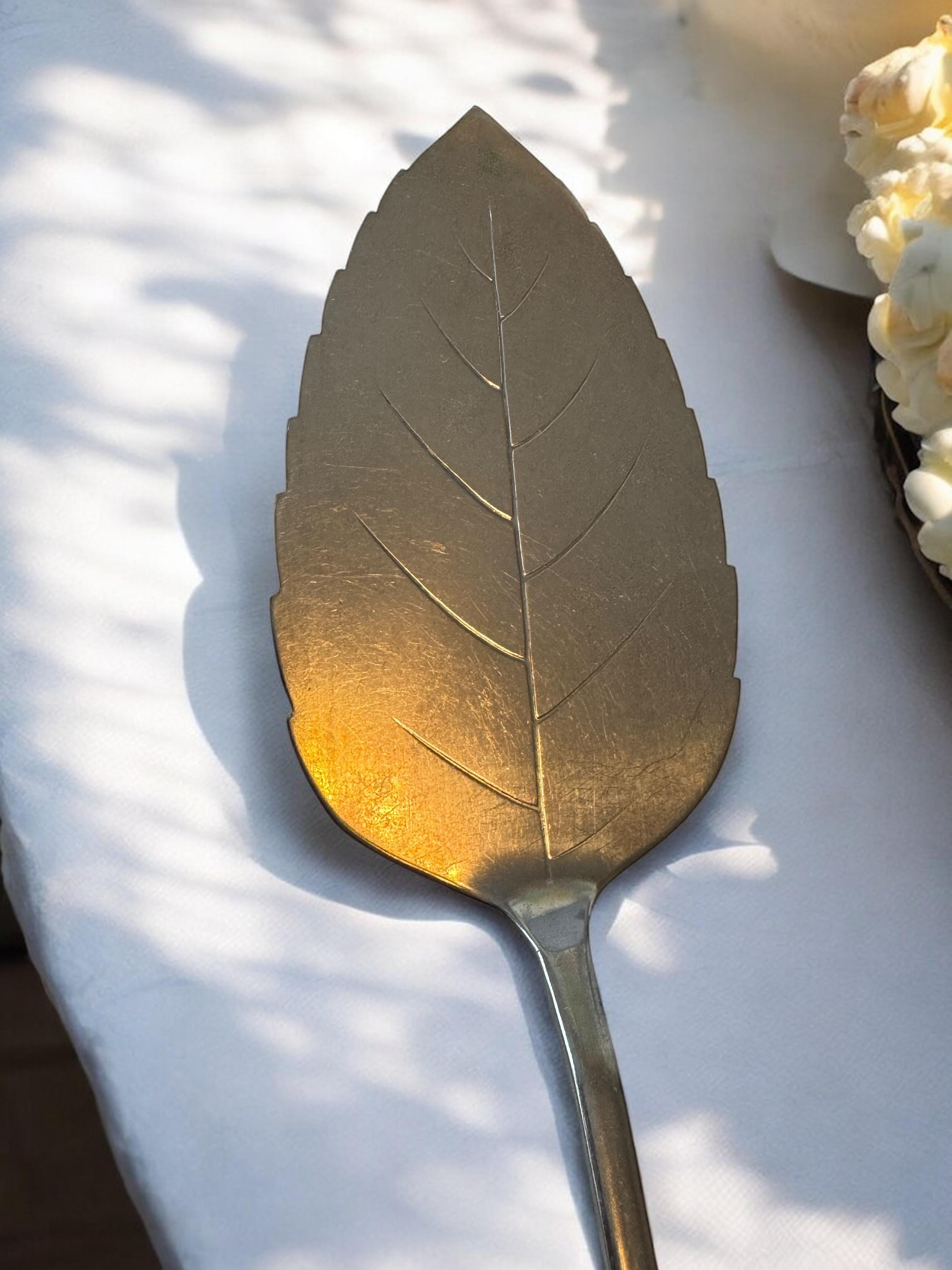 Großes, versilbertes Besteck im Jugendstil Hildesheim-Kake im Art nouveau-Stil, Shovel 1960er Jahre im Angebot 8