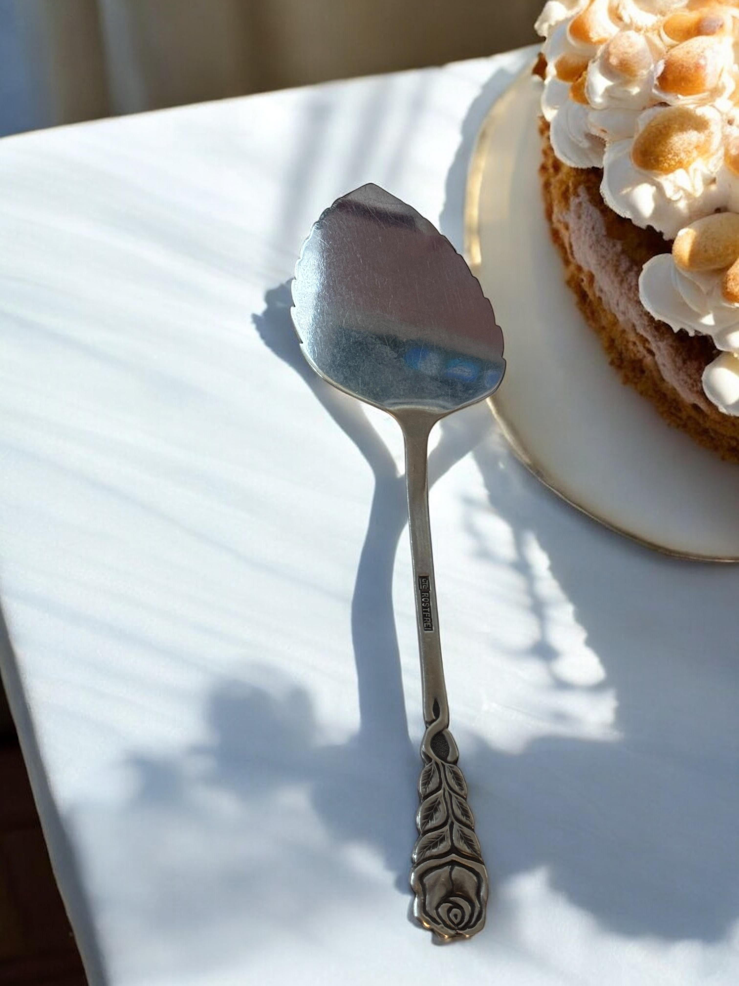 Großes, versilbertes Besteck im Jugendstil Hildesheim-Kake im Art nouveau-Stil, Shovel 1960er Jahre im Angebot 9