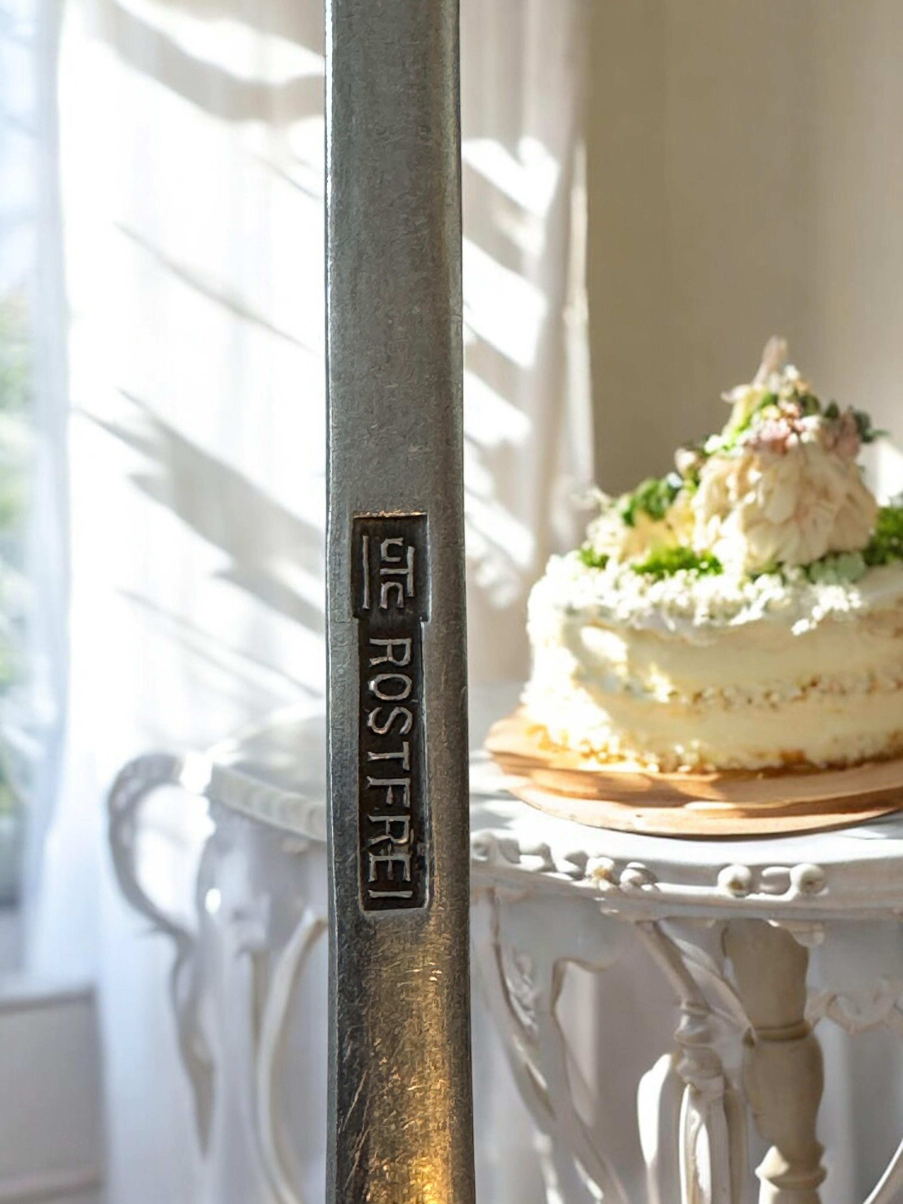 Großes, versilbertes Besteck im Jugendstil Hildesheim-Kake im Art nouveau-Stil, Shovel 1960er Jahre im Angebot 10